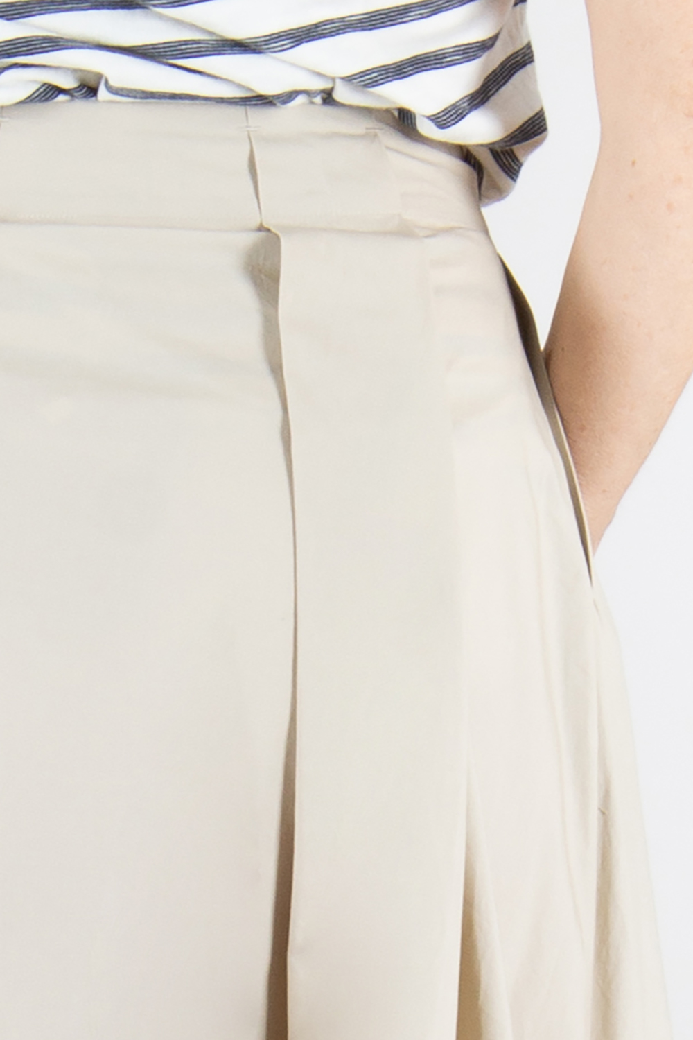 WOOLRICH Cotton Poplin Box Pleat Skirt