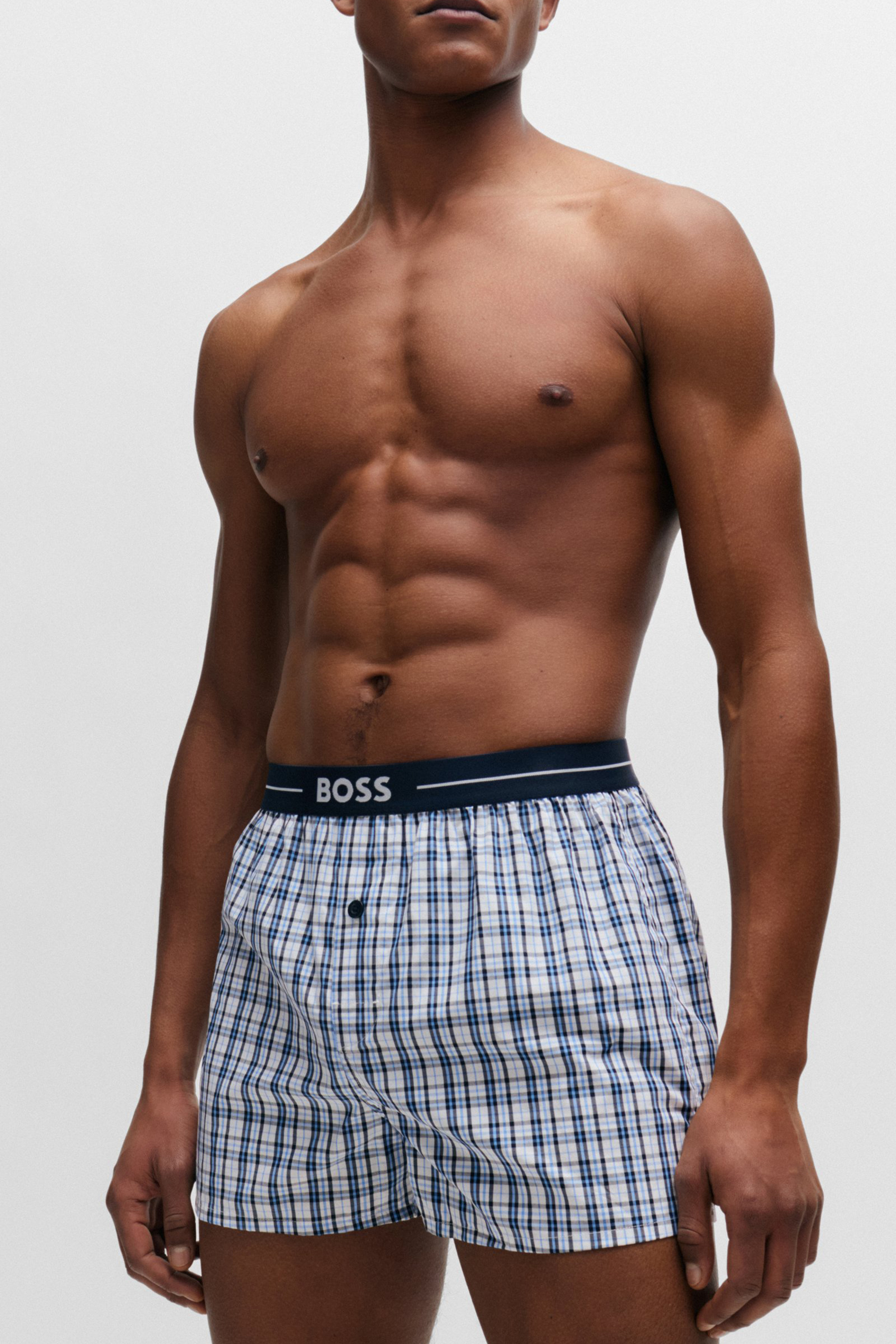BOSS 2-Pack Cotton Poplin Pyjama Boxer Shorts BOSS 2-Pack Cotton Poplin Pyjama Boxer Shorts