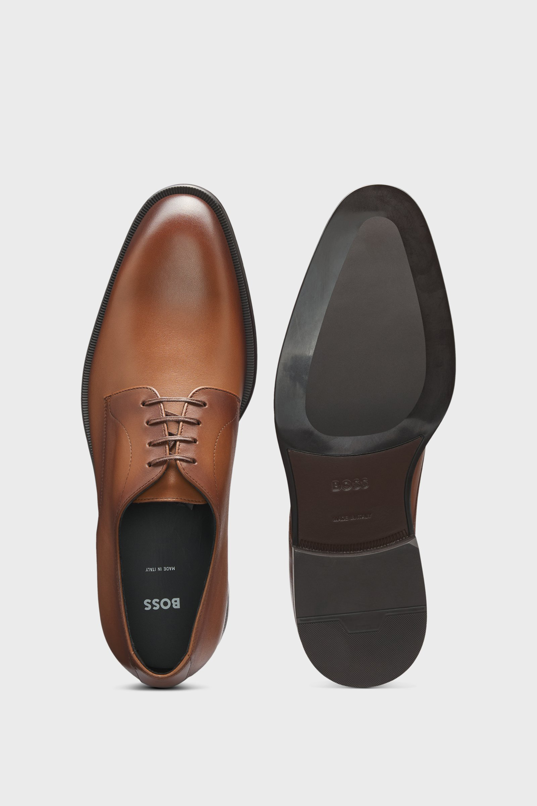 BOSS Leather Derby Shoes Derrek Bekleidung, Schuhwerk, Schuh, Sneaker