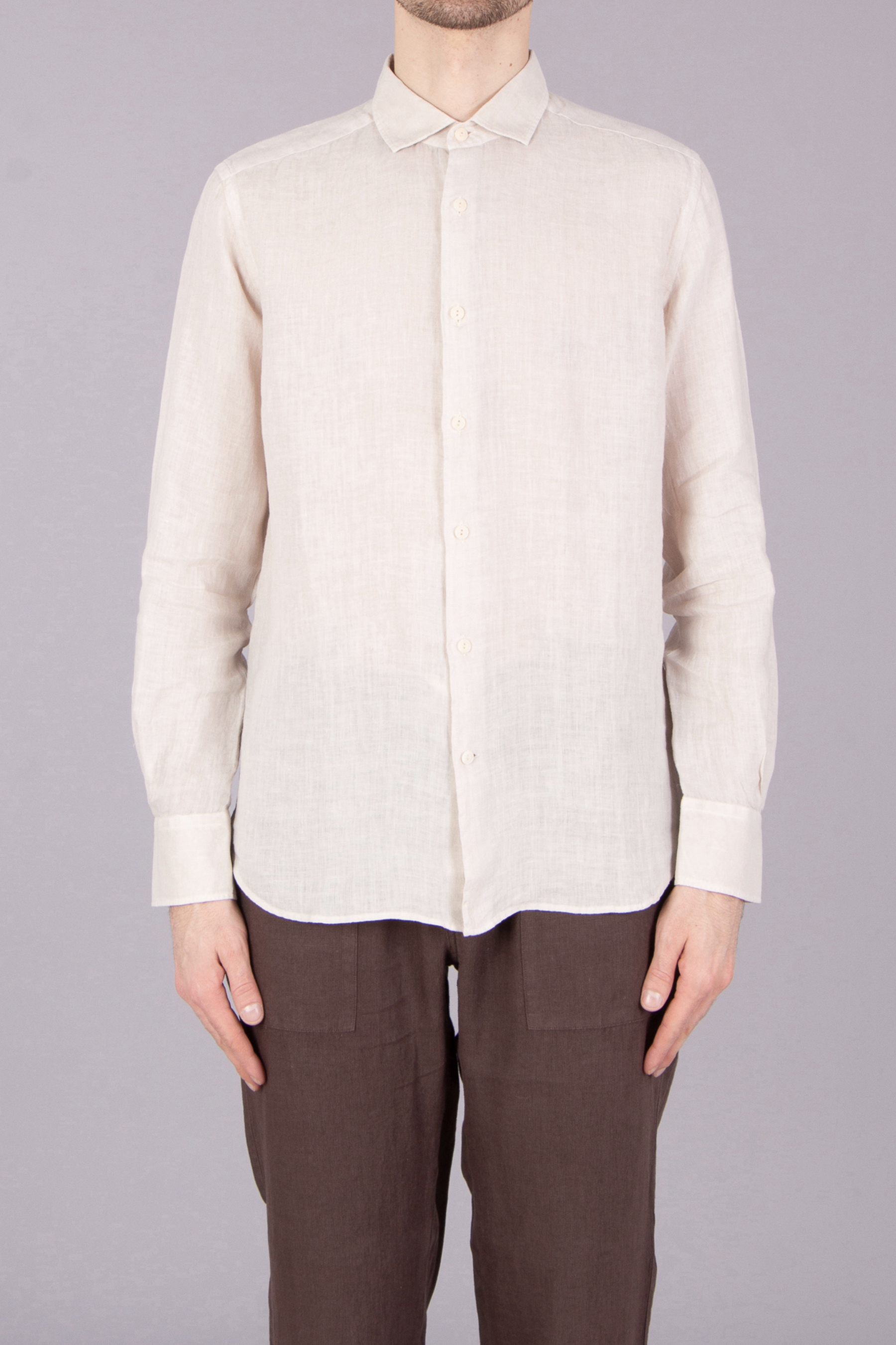 MC 2 SAINT BARTH Regular Fit Linen Shirt Pamplona