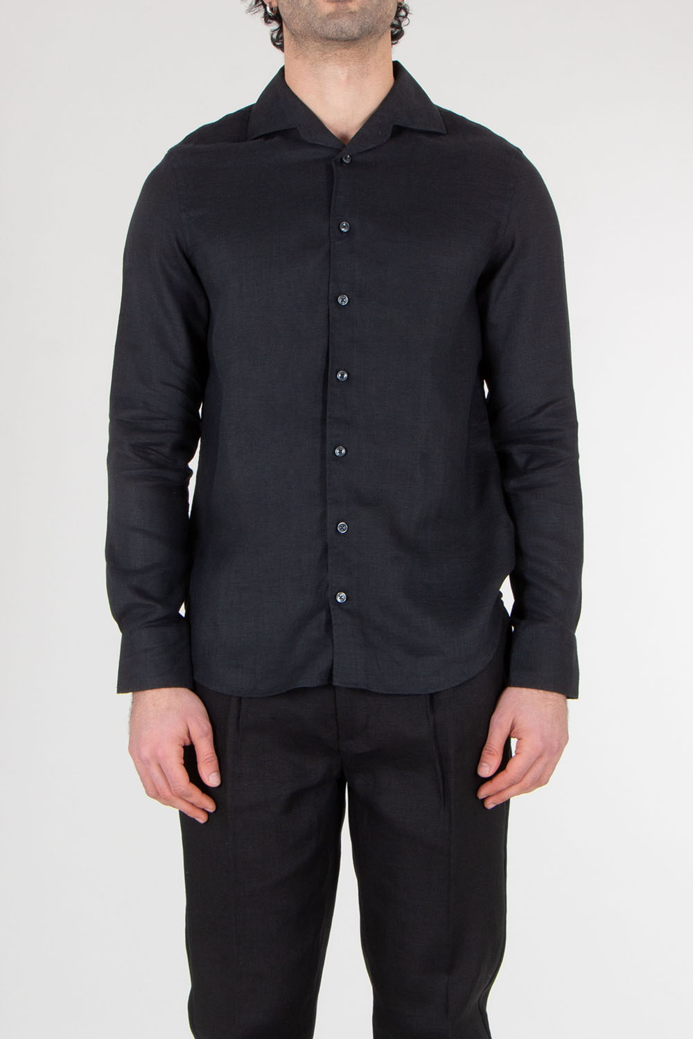 AURÉLIEN Slim Fit Linen Shirt Seaside