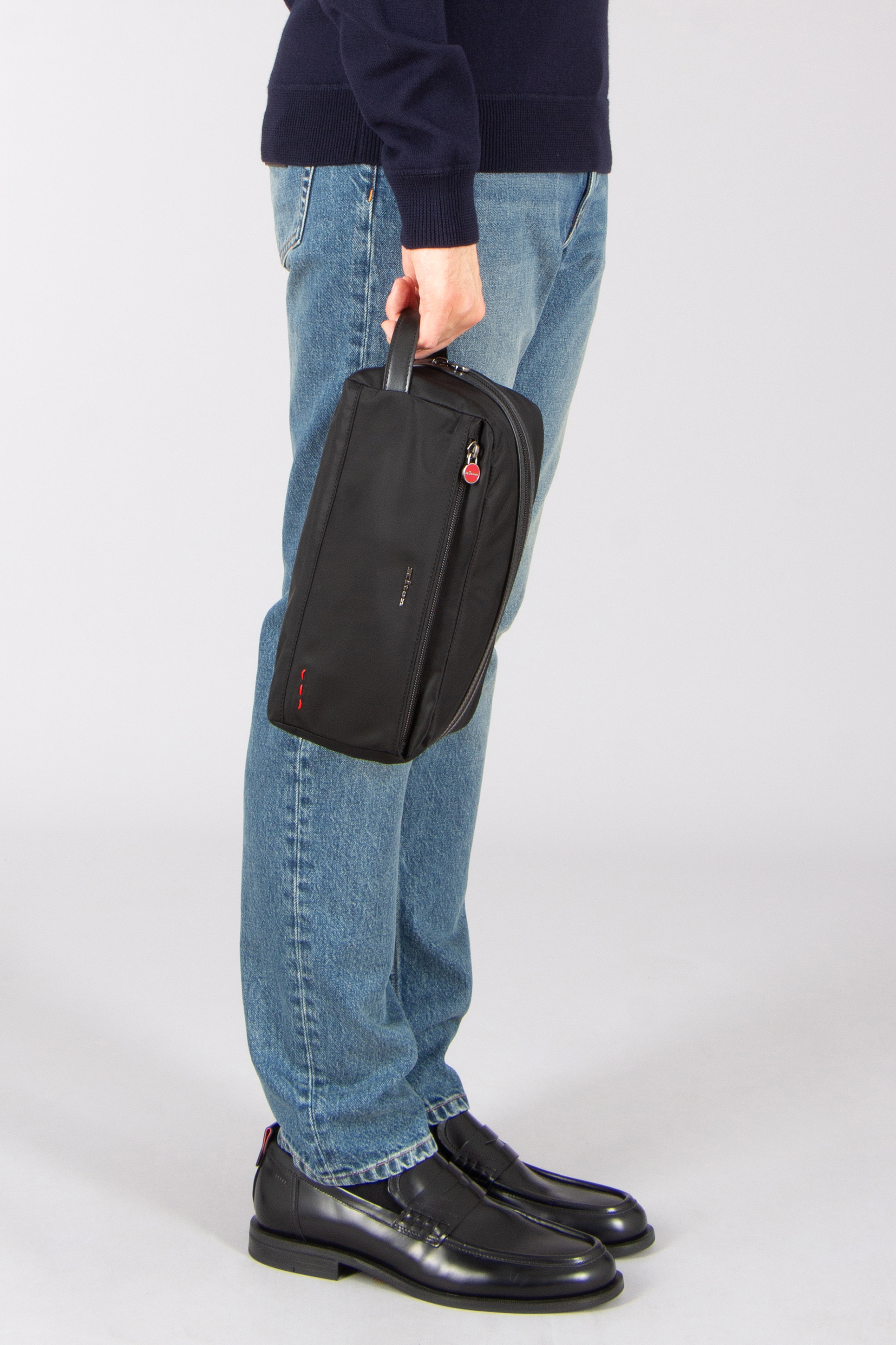 KITON Nylon Blend Beauty Case Bekleidung, Hosen, Schuh, Jeans, Person