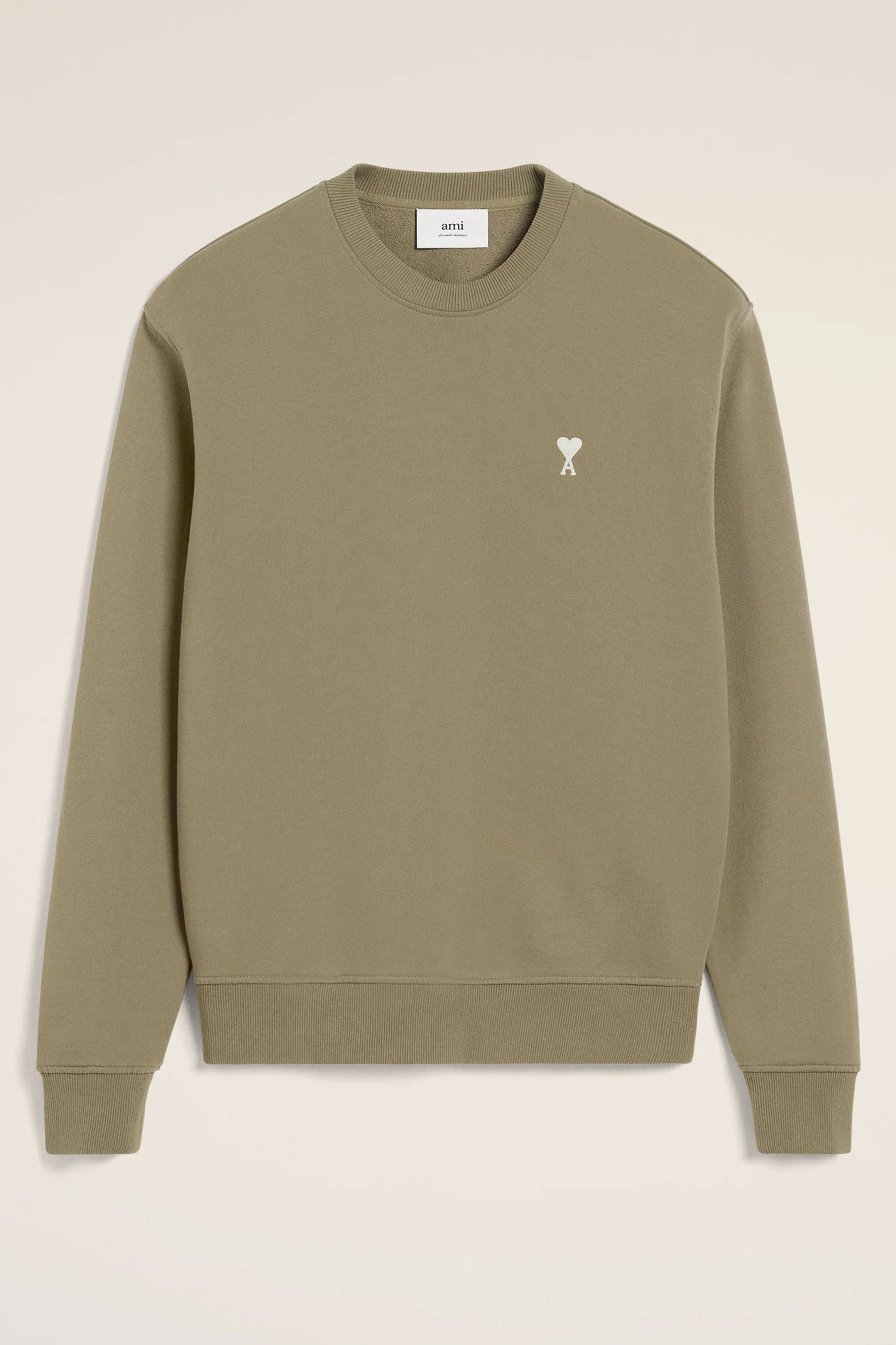 AMI PARIS Classic Fit Ami De Coeur Organic Cotton Fleece Sweatshirt AMI PARIS Classic Fit Ami De Coeur Organic Cotton Fleece Sweatshirt