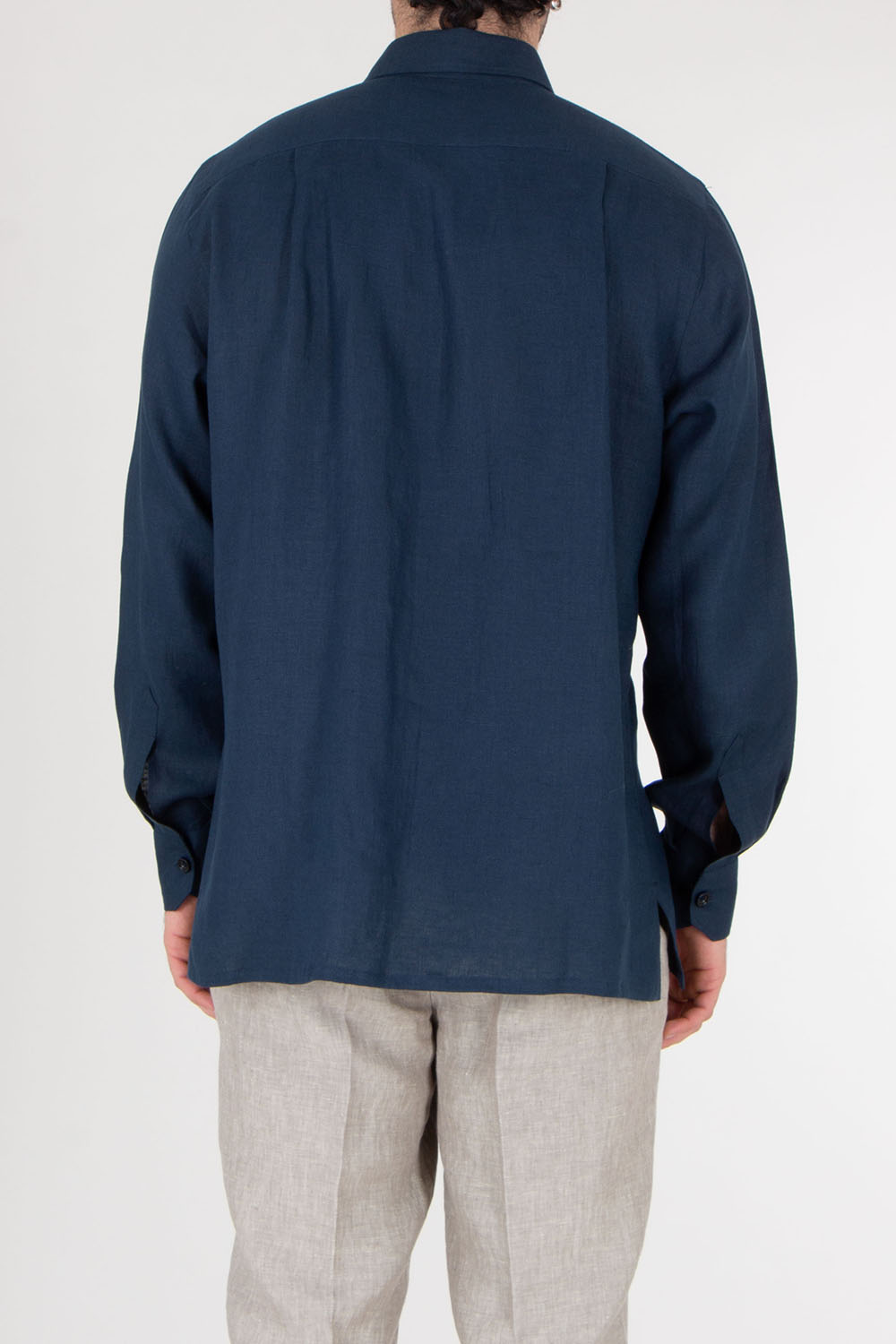 KITON Regular Fit Linen Overshirt