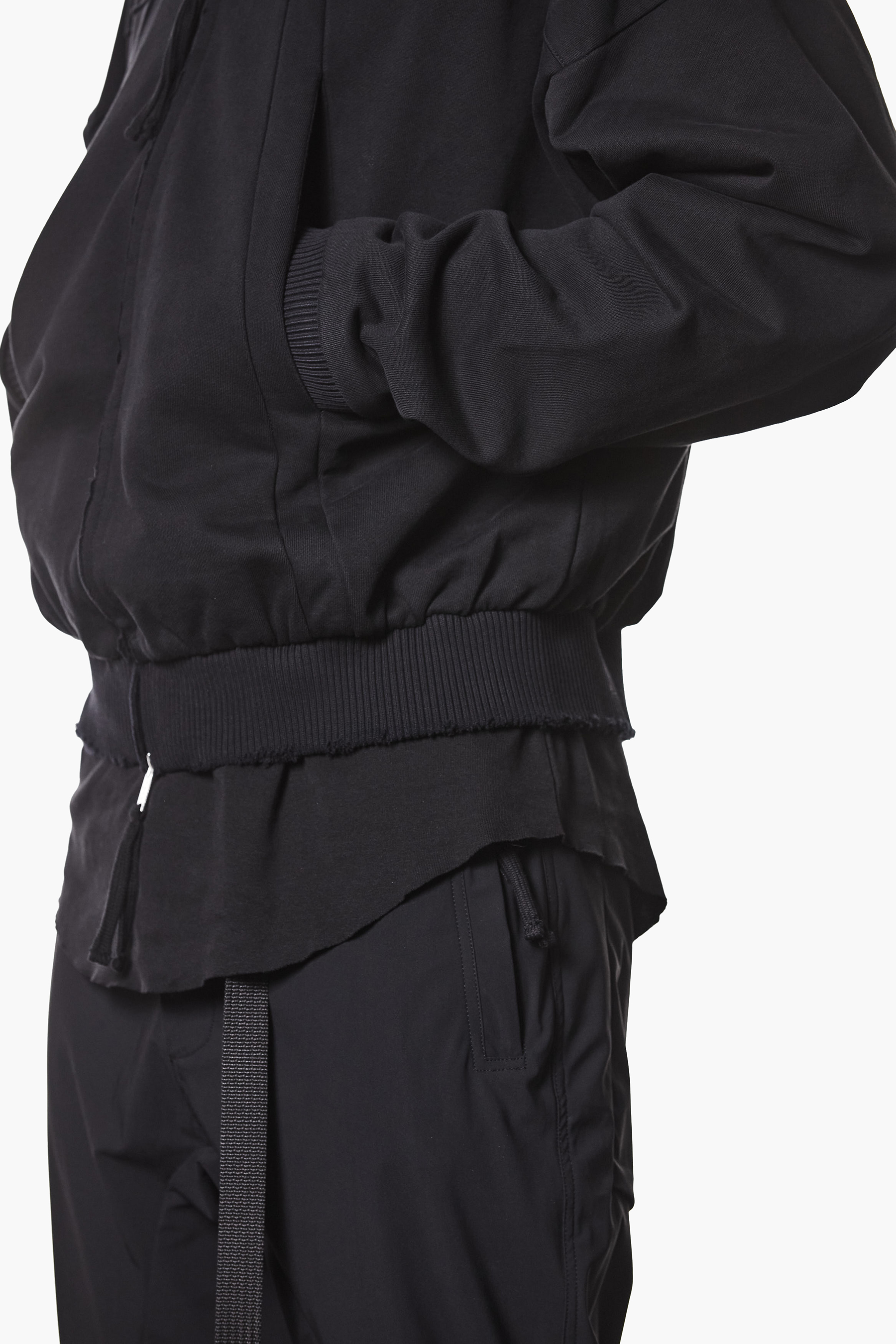 THOM KROM Relaxed Fit Cotton French Terry Zip-Up Hoodie Mantel, Langarm, Hosen, Jacke, Person