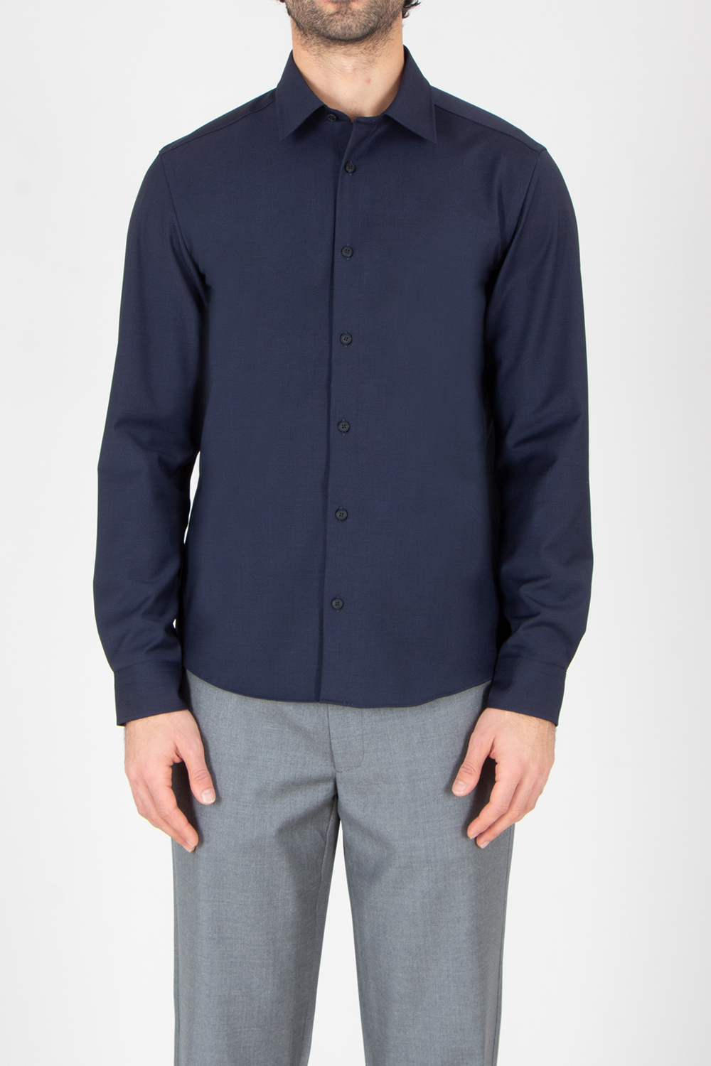 BOSS Regular Fit Performance Stretch Virgin Wool Blend Shirt P-Liam