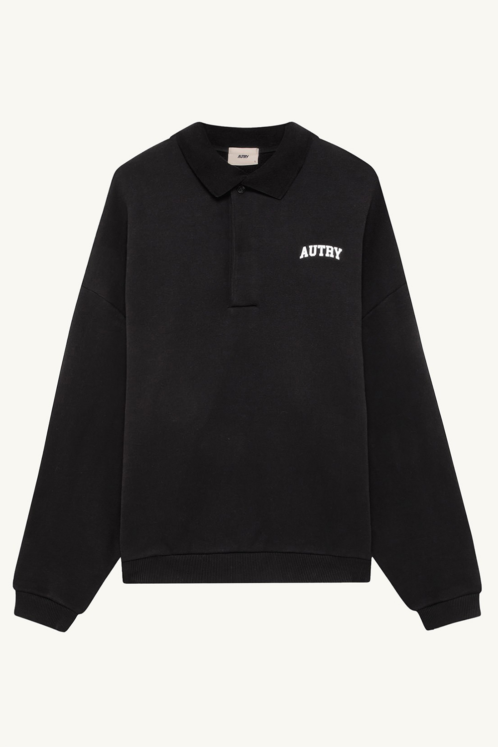 AUTRY Loose Fit Cotton Polo Sweatshirt