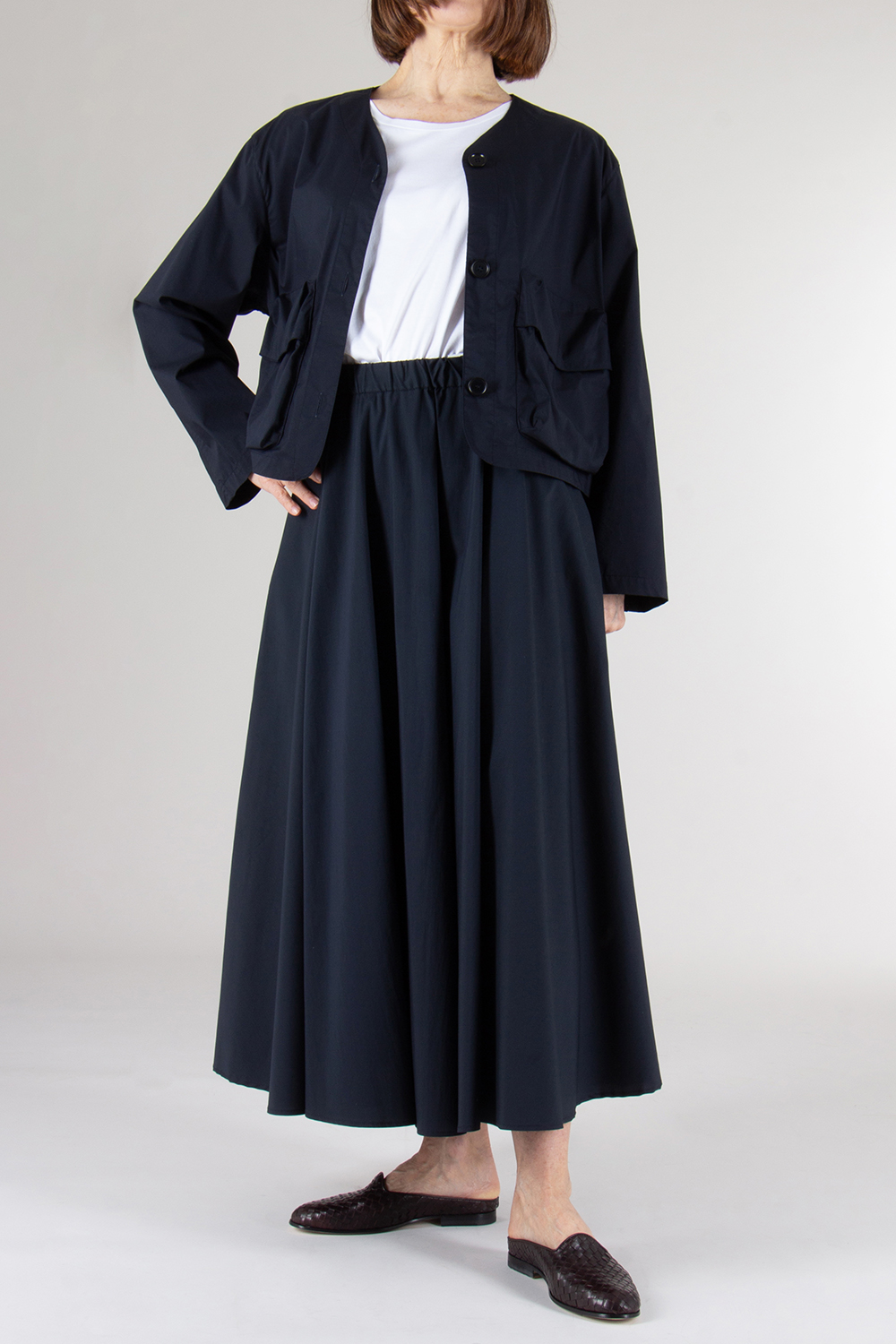ASPESI Long Gathered Skirt