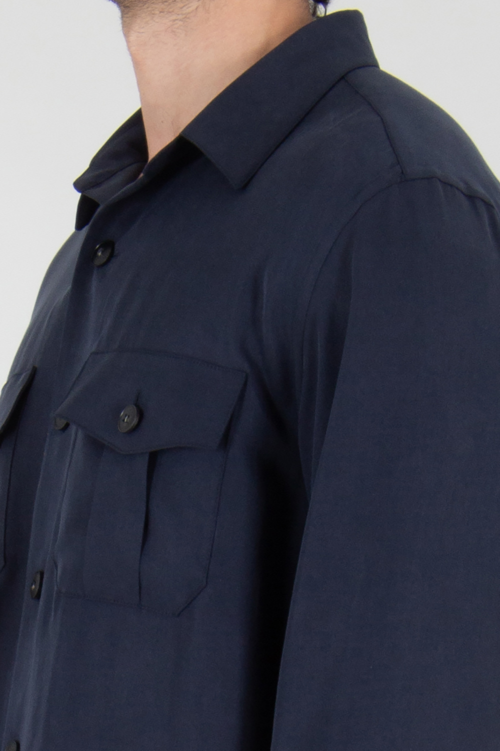 CANALI Regular Fit Lyocell Shirt Jacket 