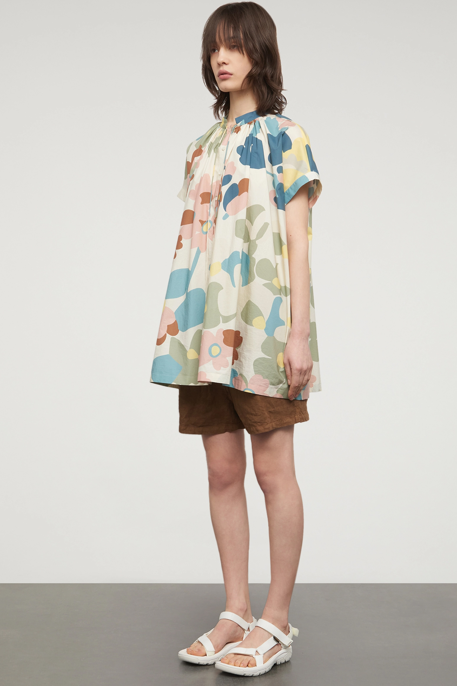 ASPESI Printed Cotton Poplin Blouse