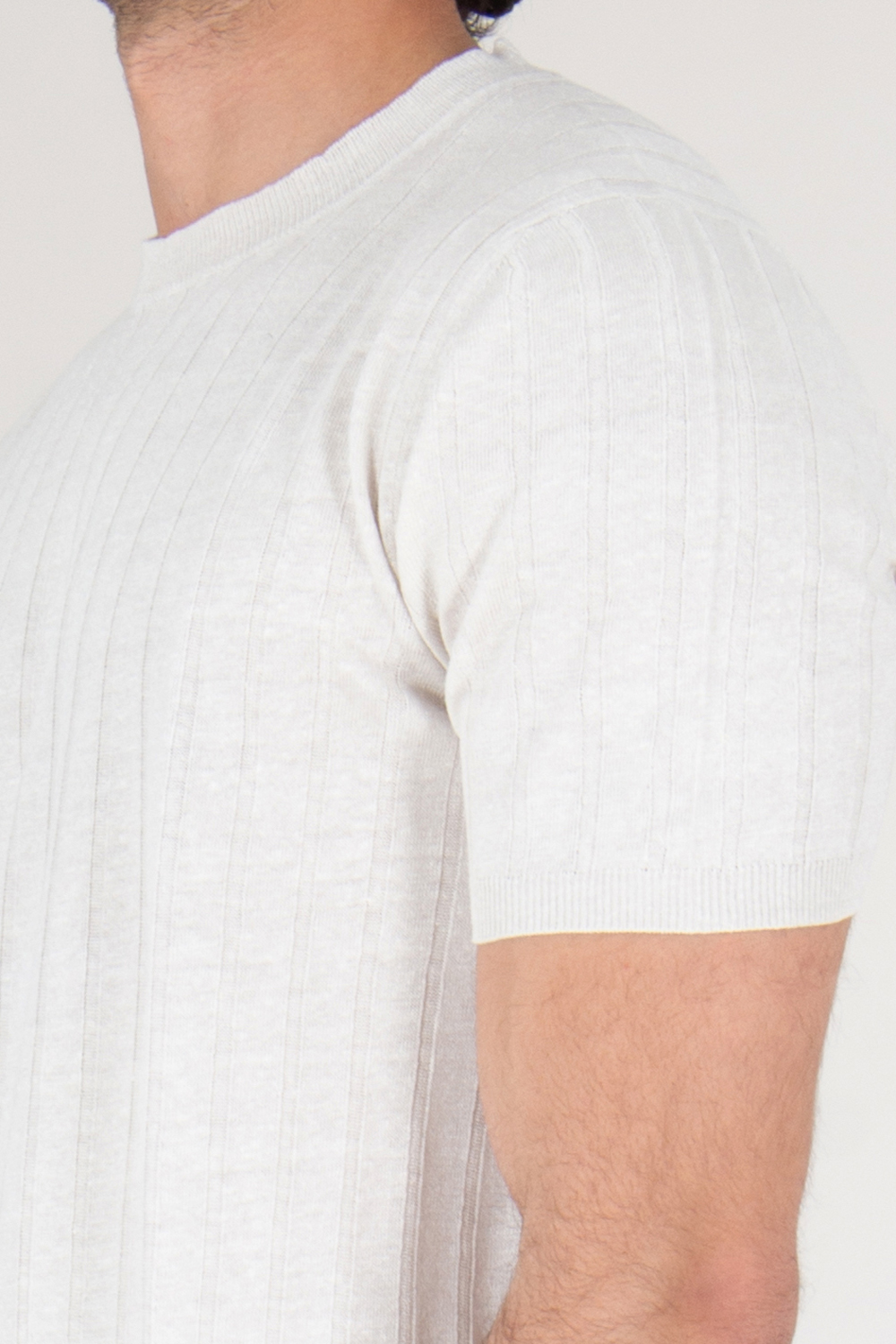 BOGLIOLI Regular Fit Knitted Cotton Linen T-Shirt