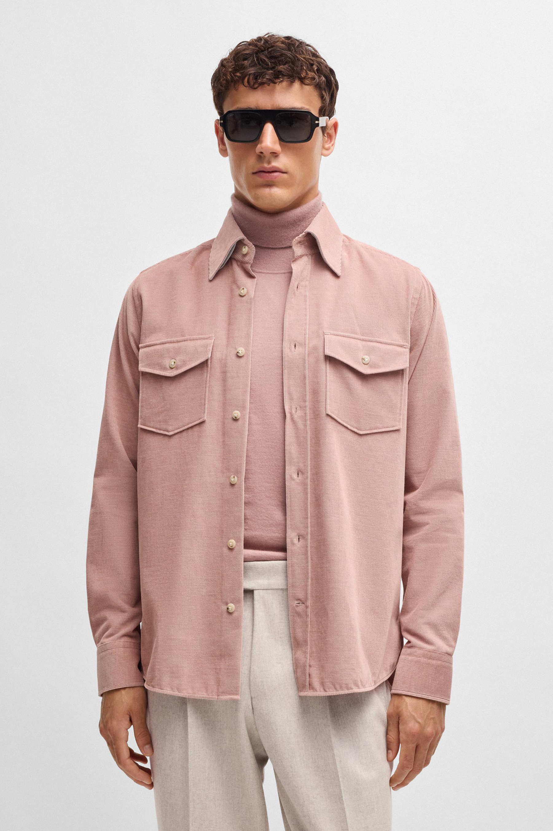 BOSS Relaxed Fit Cotton Corduroy Shirt L-Colt BOSS Relaxed Fit Cotton Corduroy Shirt L-Colt