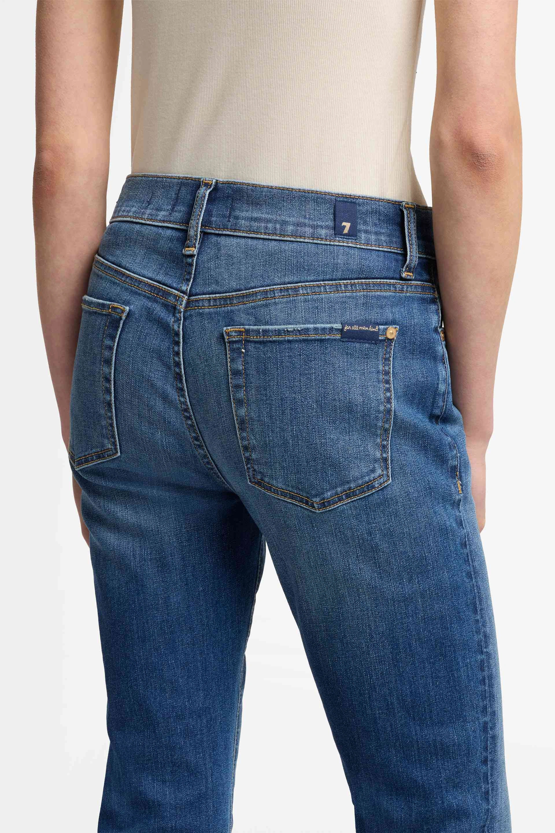 7 FOR ALL MANKIND Tapered Slim Illusion Cotton Stretch Denim Jeans Relaxed Skinny Bekleidung, Jeans, Hosen