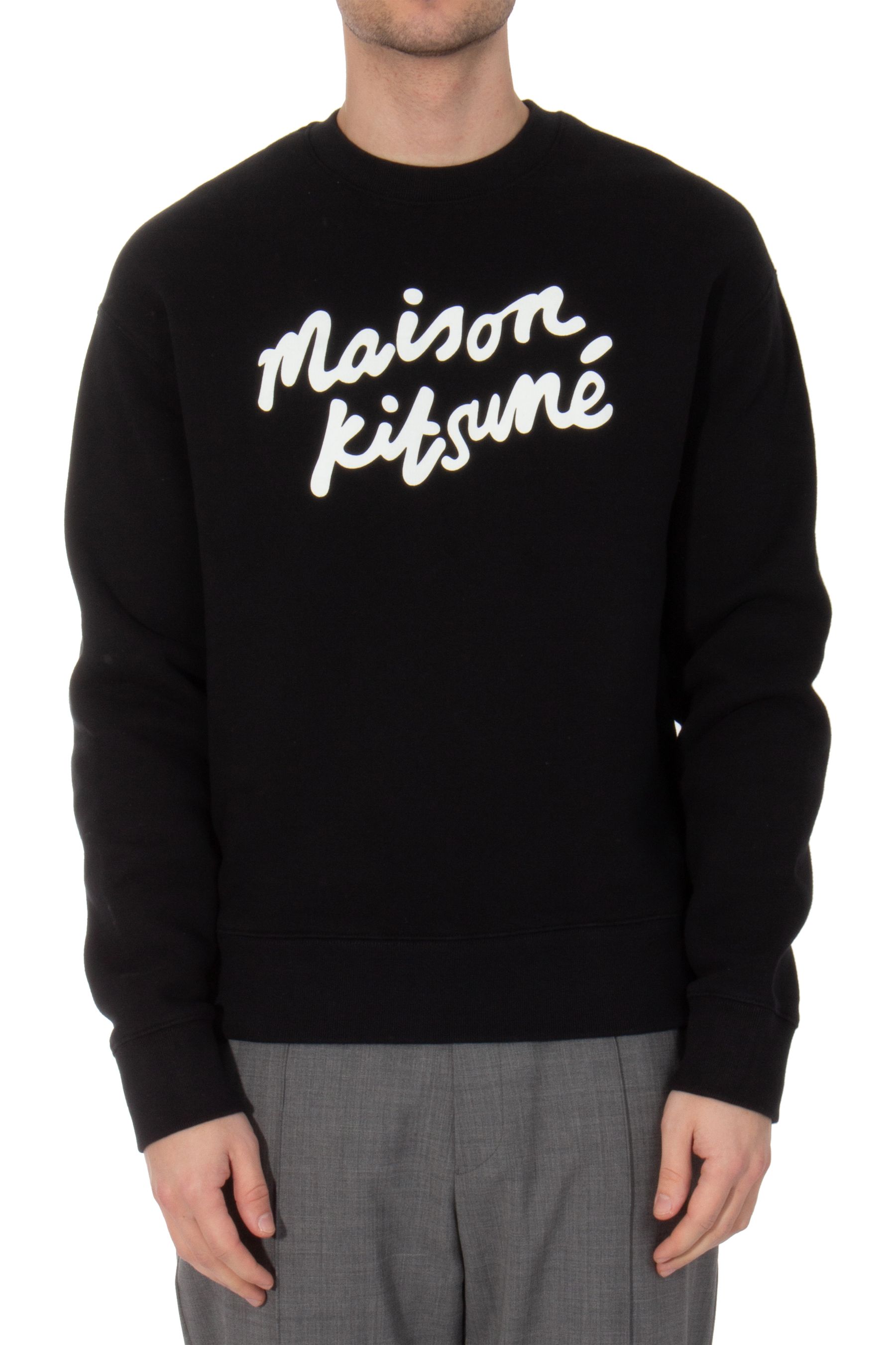 MAISON KITSUNÉ Handwriting Comfort Cotton Sweatshirt MAISON KITSUNÉ Handwriting Comfort Cotton Sweatshirt