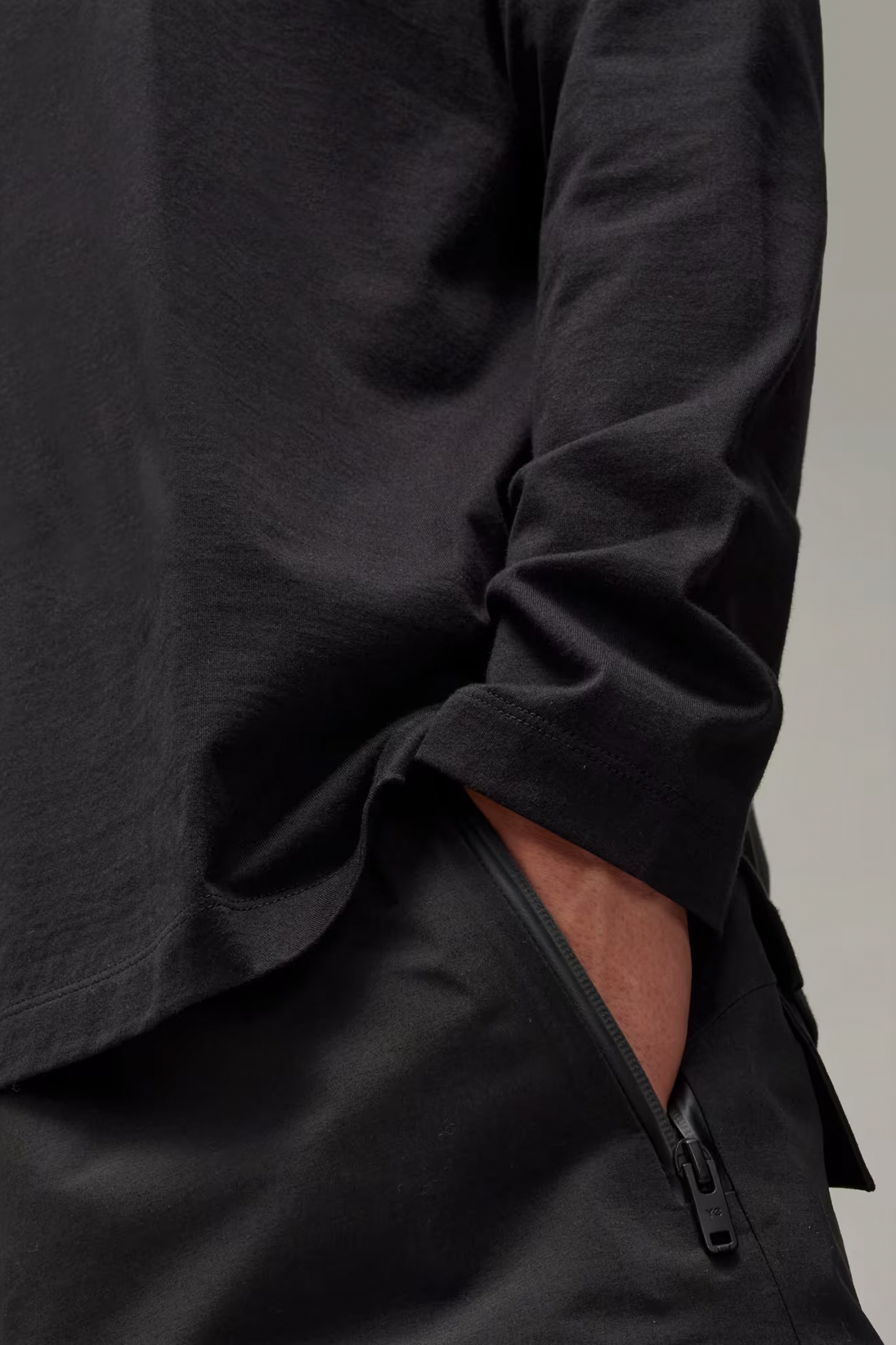 Y-3 Regular Cotton Jersey Long Sleeve T-Shirt Y-3 Regular Cotton Jersey Long Sleeve T-Shirt
