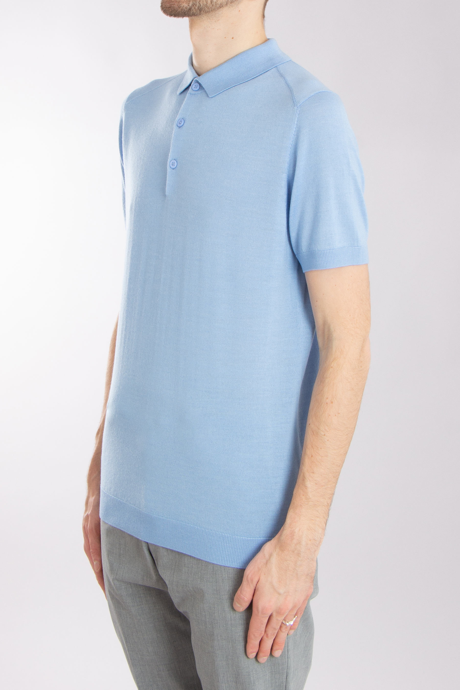 MIENTUS BERLIN Extrafine Wool-Silk-Cashmere Blend Knit Polo MIENTUS BERLIN Extrafine Wool-Silk-Cashmere Blend Knit Polo