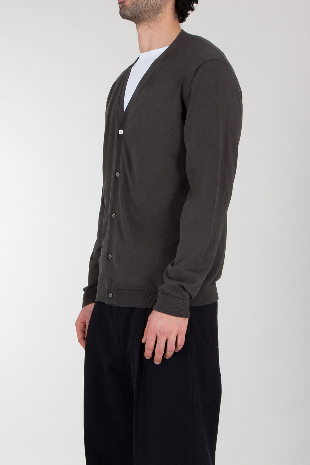 ROBERTO COLLINA Lightweight Cotton Knitted Cardigan