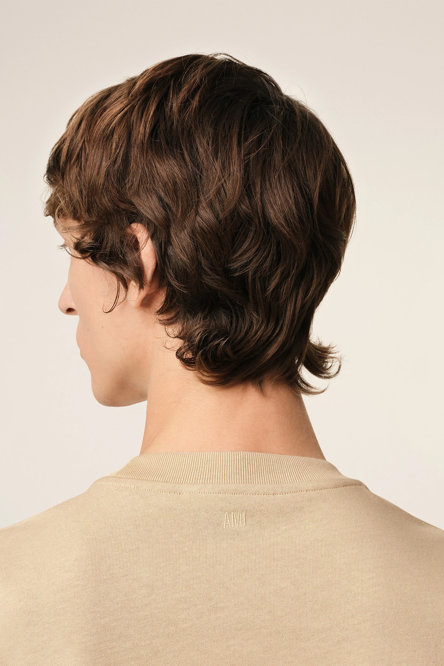AMI PARIS Embossed Organic Cotton Jersey T-Shirt AMI PARIS Embossed Organic Cotton Jersey T-Shirt