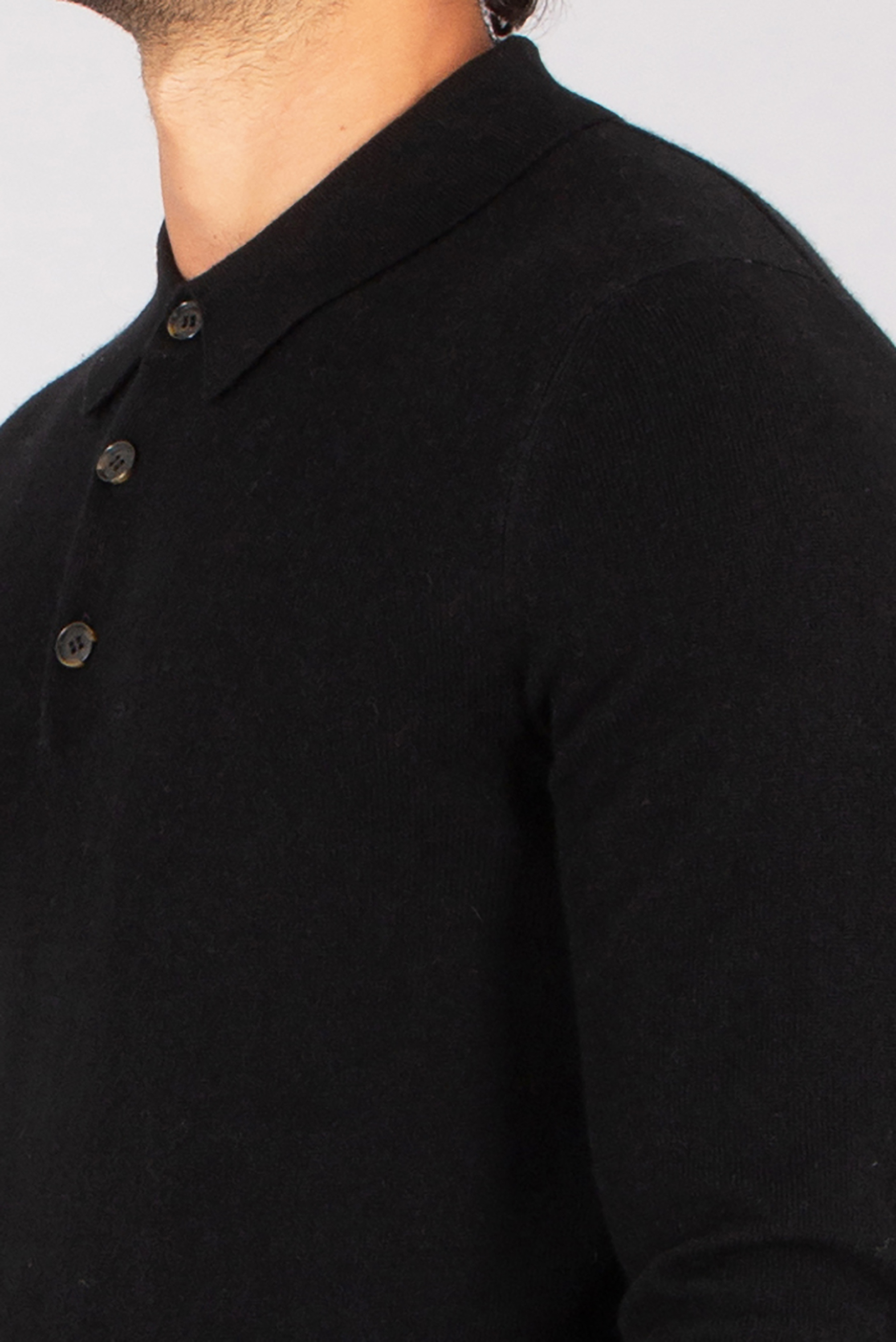 MIENTUS BERLIN Regular Fit Cashmere Knit Polo Langarm, Pullover, Erwachsener, Mann, Person