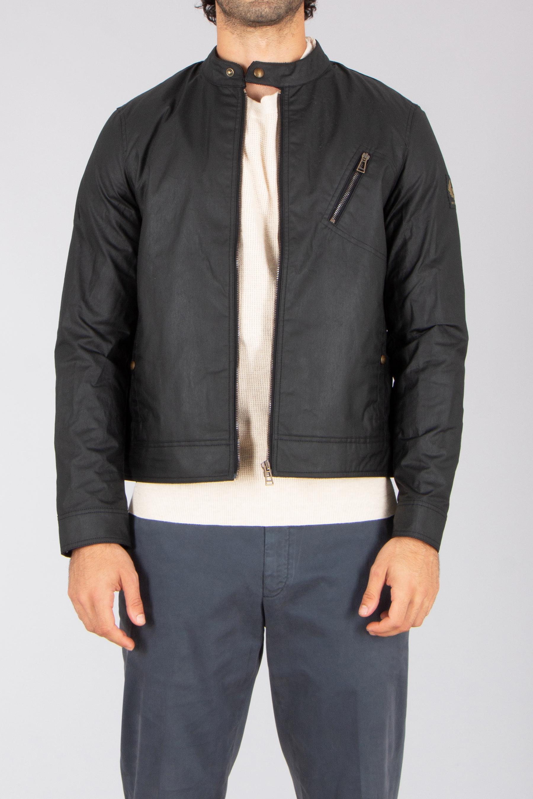 BELSTAFF Slim Fit Waxed Cotton Jacket Sideline Mantel, Jacke, Erwachsener, Mann, Person