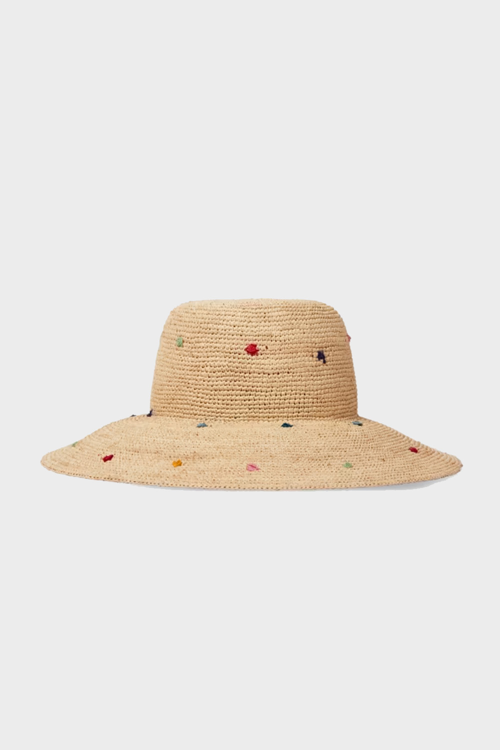 PAUL SMITH 'Swirl' Polka Dot Straw Sun Hat