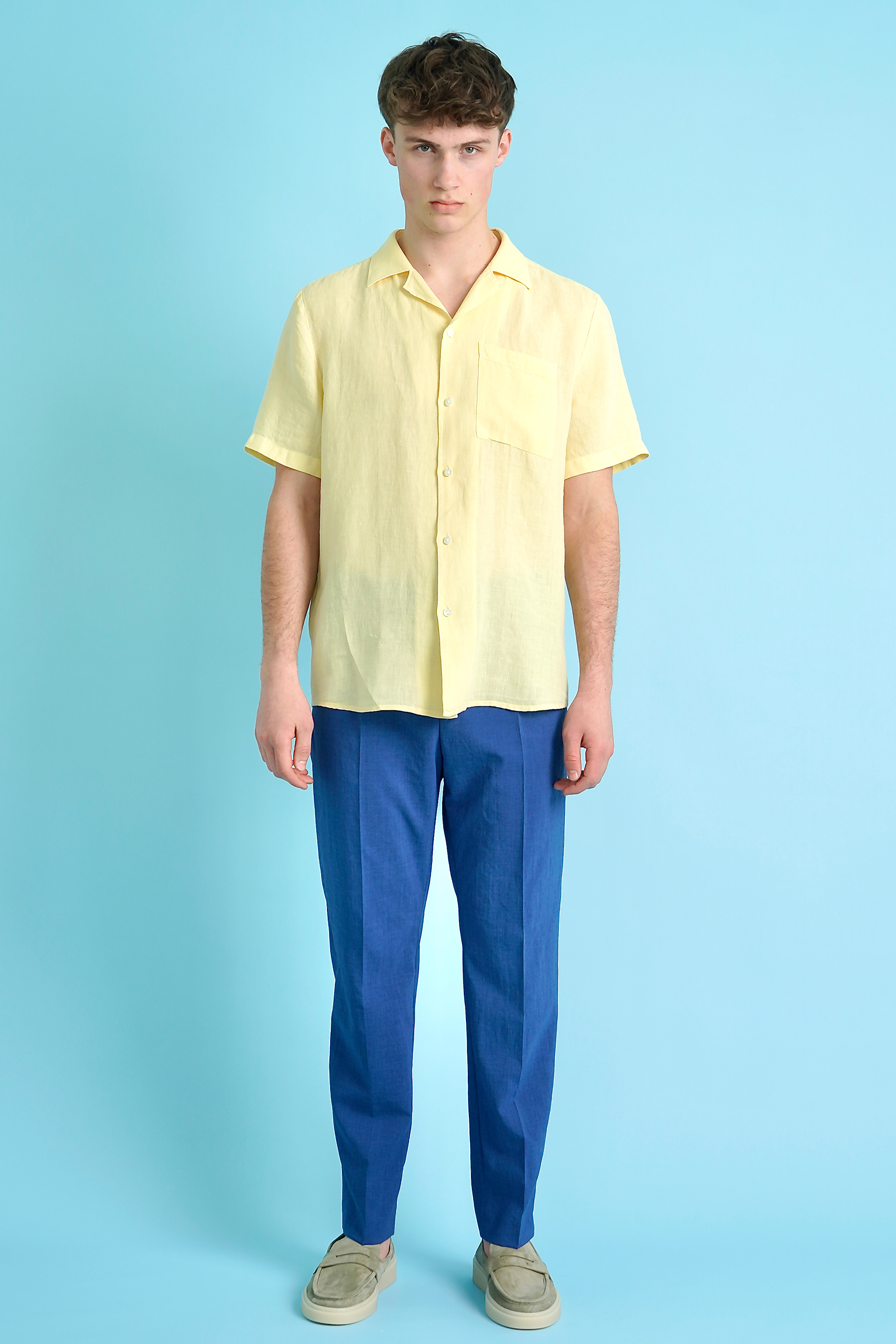 HUGO Modern-Fit Linen Optic Pants Teagan