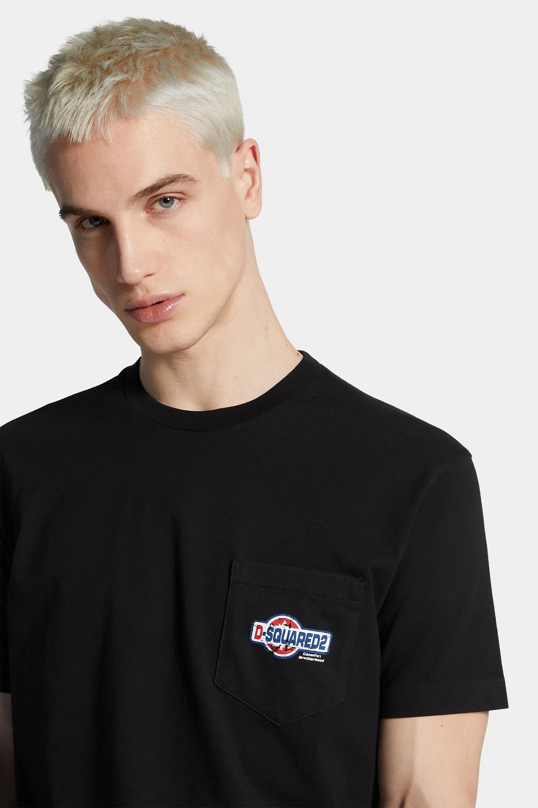 DSQUARED2 Cool Fit Chest Pocket Cotton Jersey T-Shirt Bekleidung, T-shirt, Blond, Person, Hemd