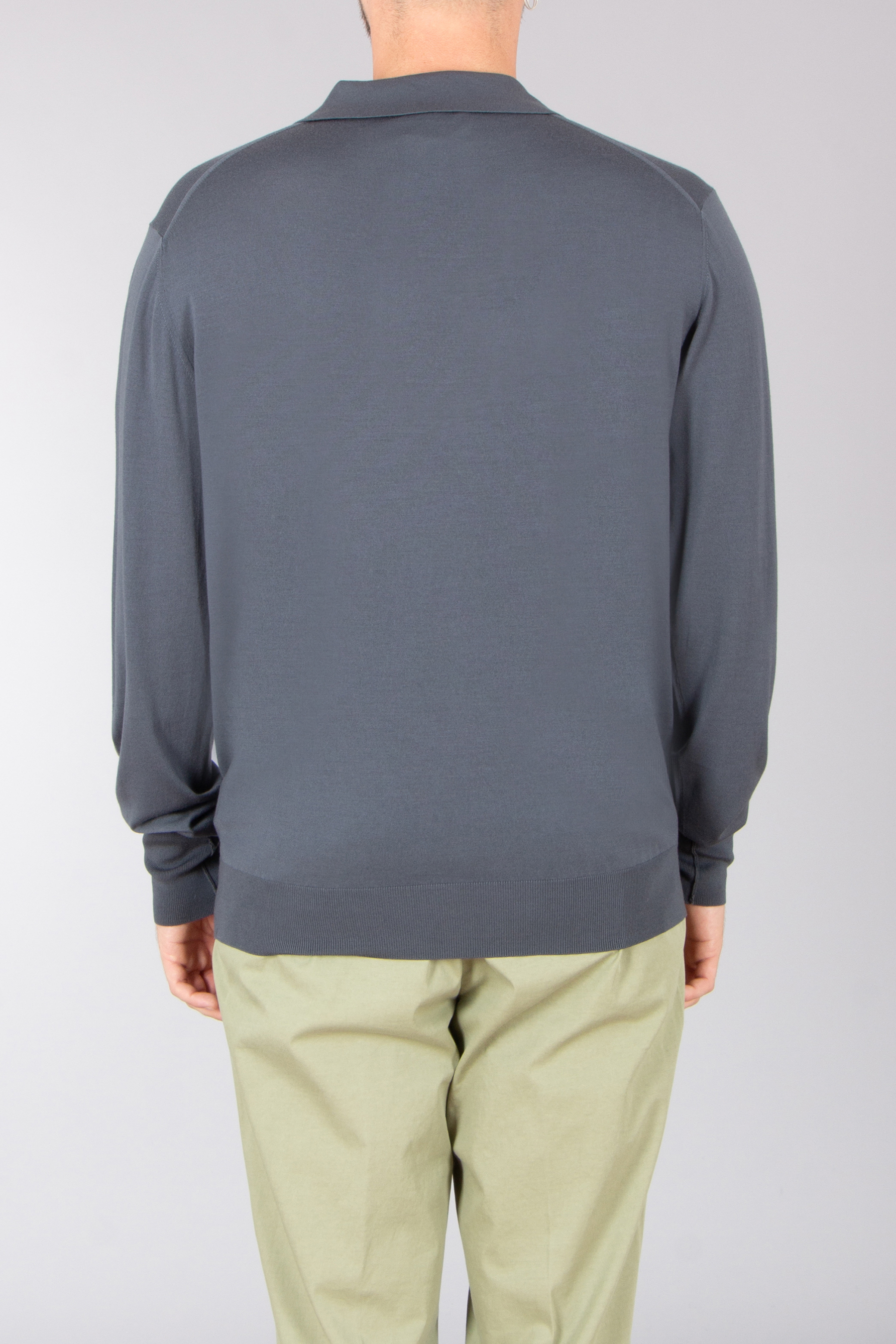 STEFAN BRANDT Regular Fit Kid Wool Long-Sleeve Knit Polo Luca Langarm, Ärmel, Pullover, Sweatshirt, Person