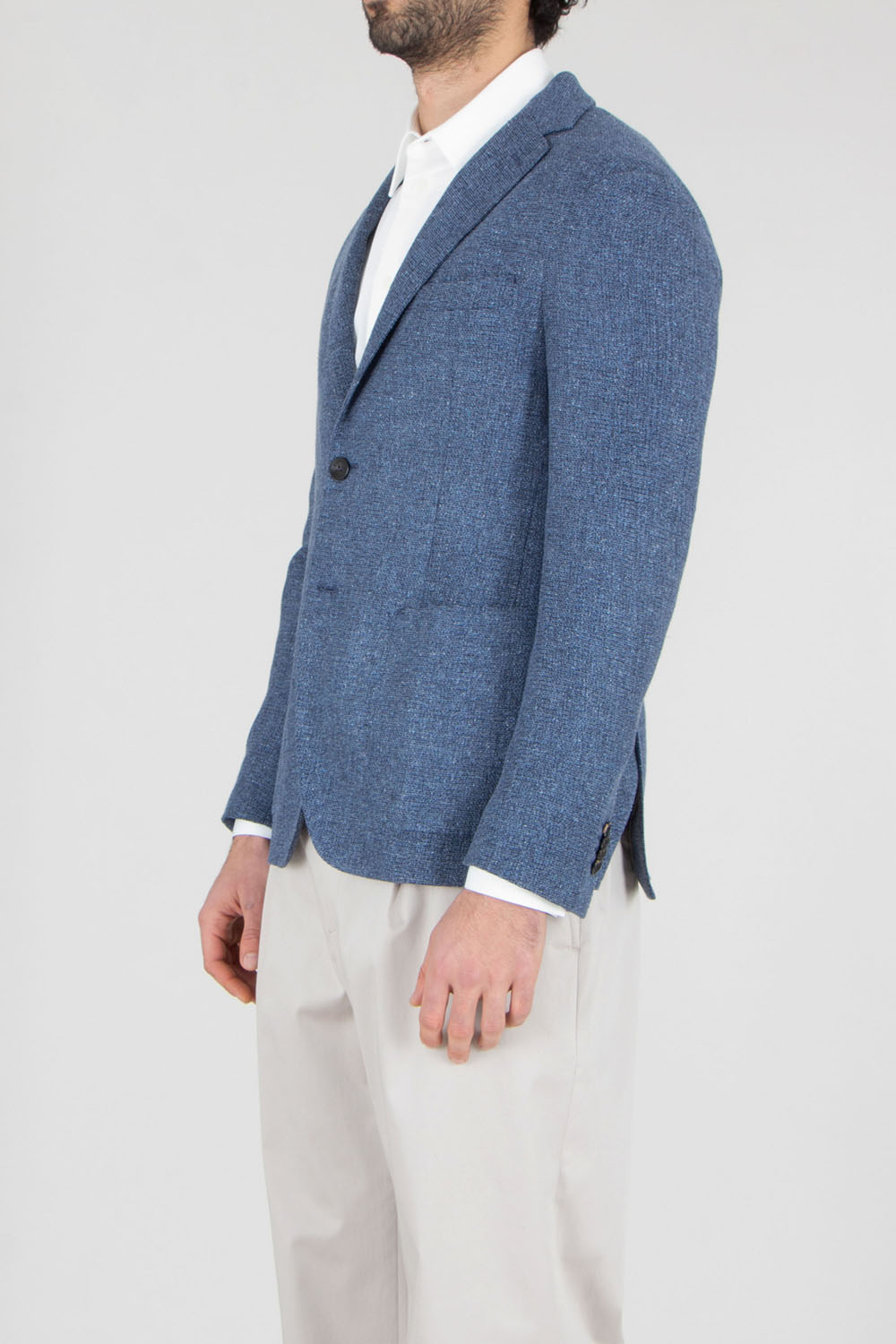 AGNONA Regular Fit Wool-Silk Blend Bouclé Jacket
