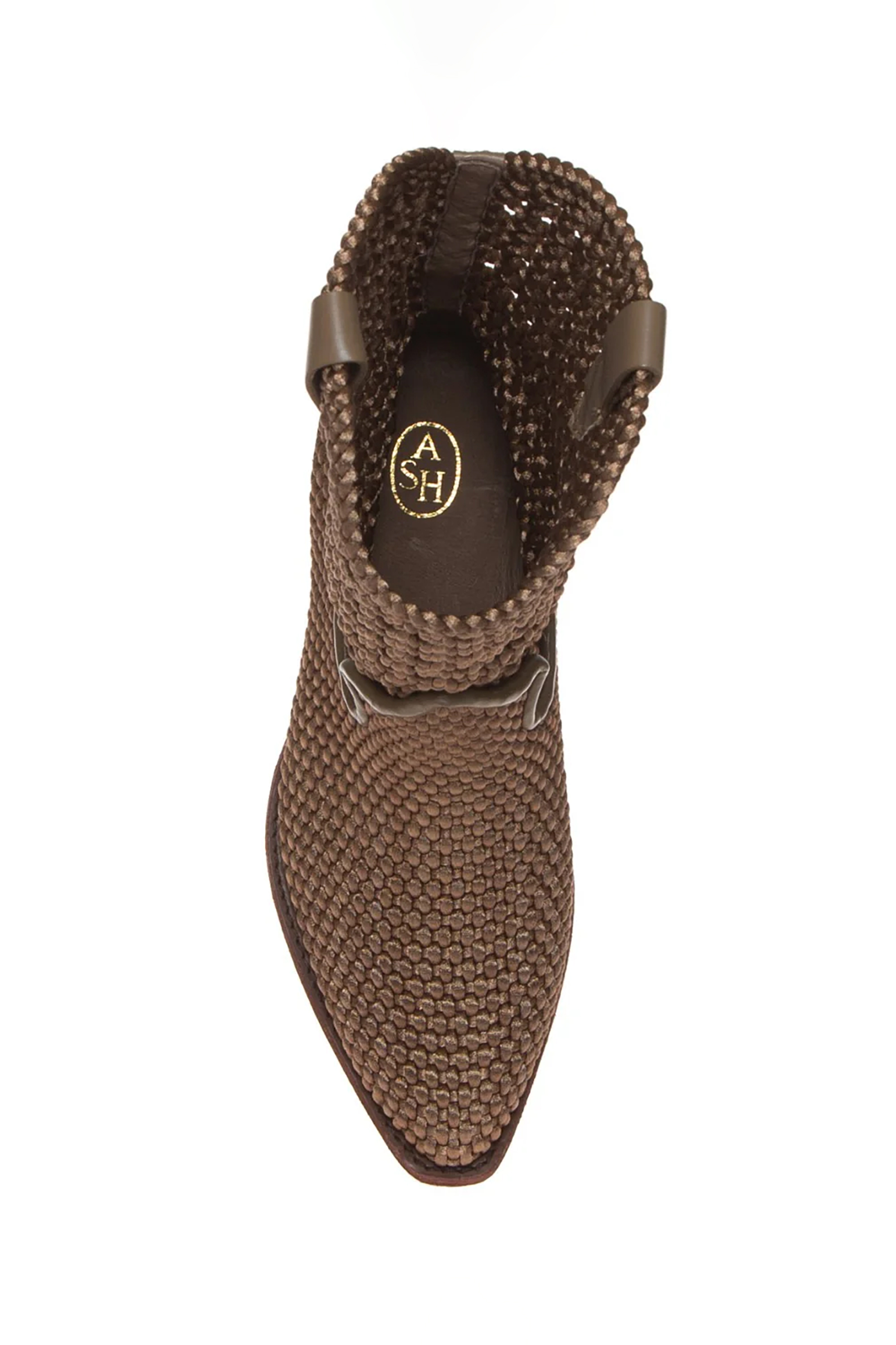ASH Braided Satin Cowboy Boots Dalton Intreccio ASH Braided Satin Cowboy Boots Dalton Intreccio