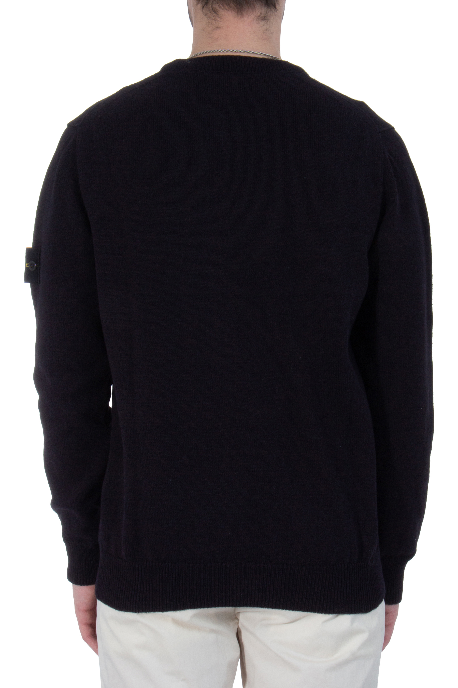 STONE ISLAND Organic Cotton Crew Neck Knit Sweater