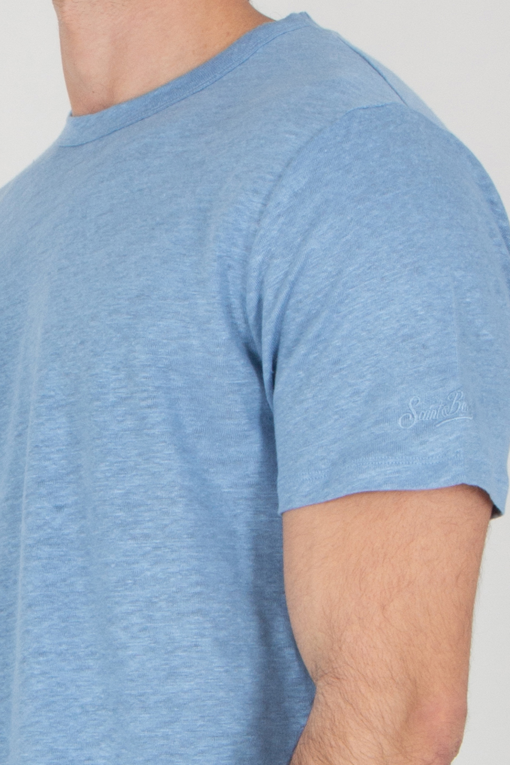 MC 2 SAINT BARTH Regular Fit Linen Jersey T-Shirt 