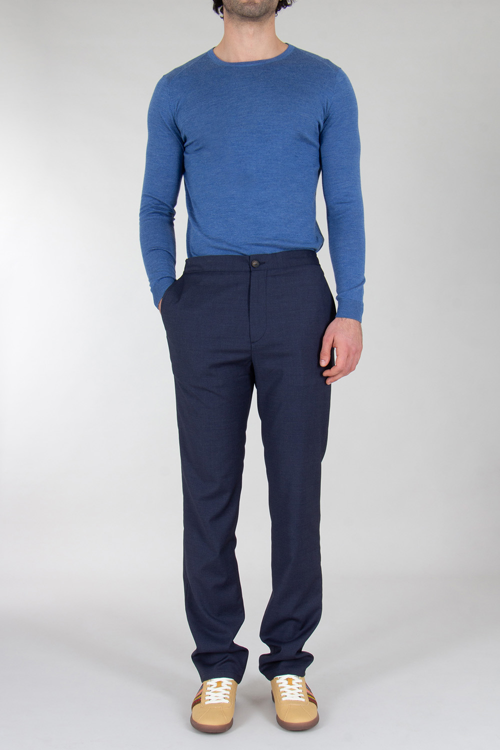 PAL ZILERI Regular Fit Virgin Wool Elastane Trousers 