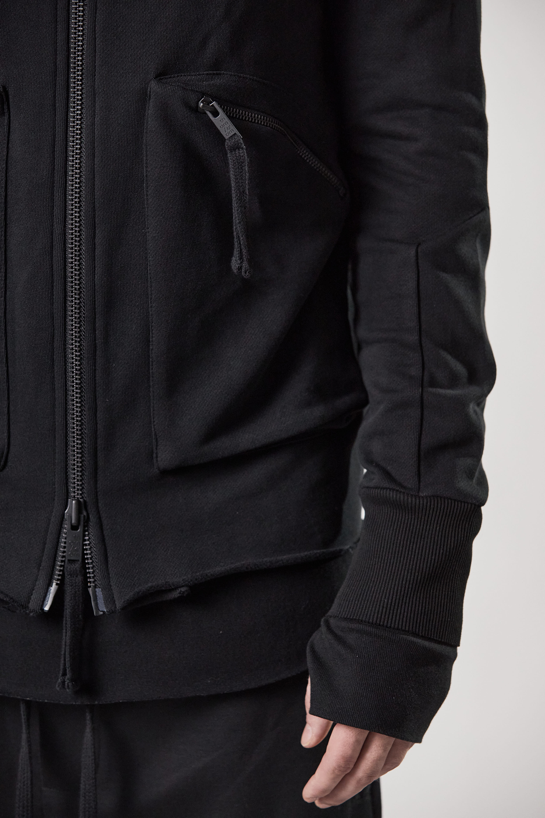 THOM KROM Hooded Cotton Jersey Zip Jacket THOM KROM Hooded Cotton Jersey Zip Jacket