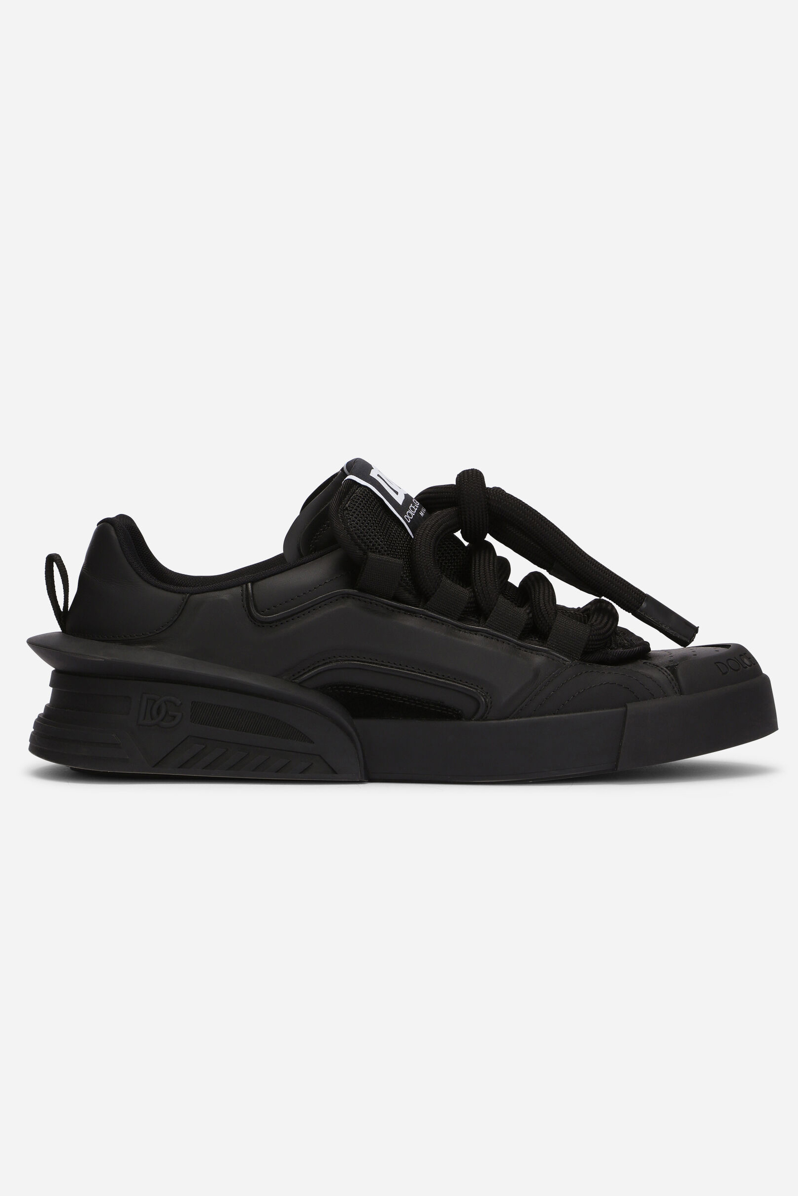 DOLCE & GABBANA Mixed Material Sneakers Portofino DOLCE & GABBANA Mixed Material Sneakers Portofino