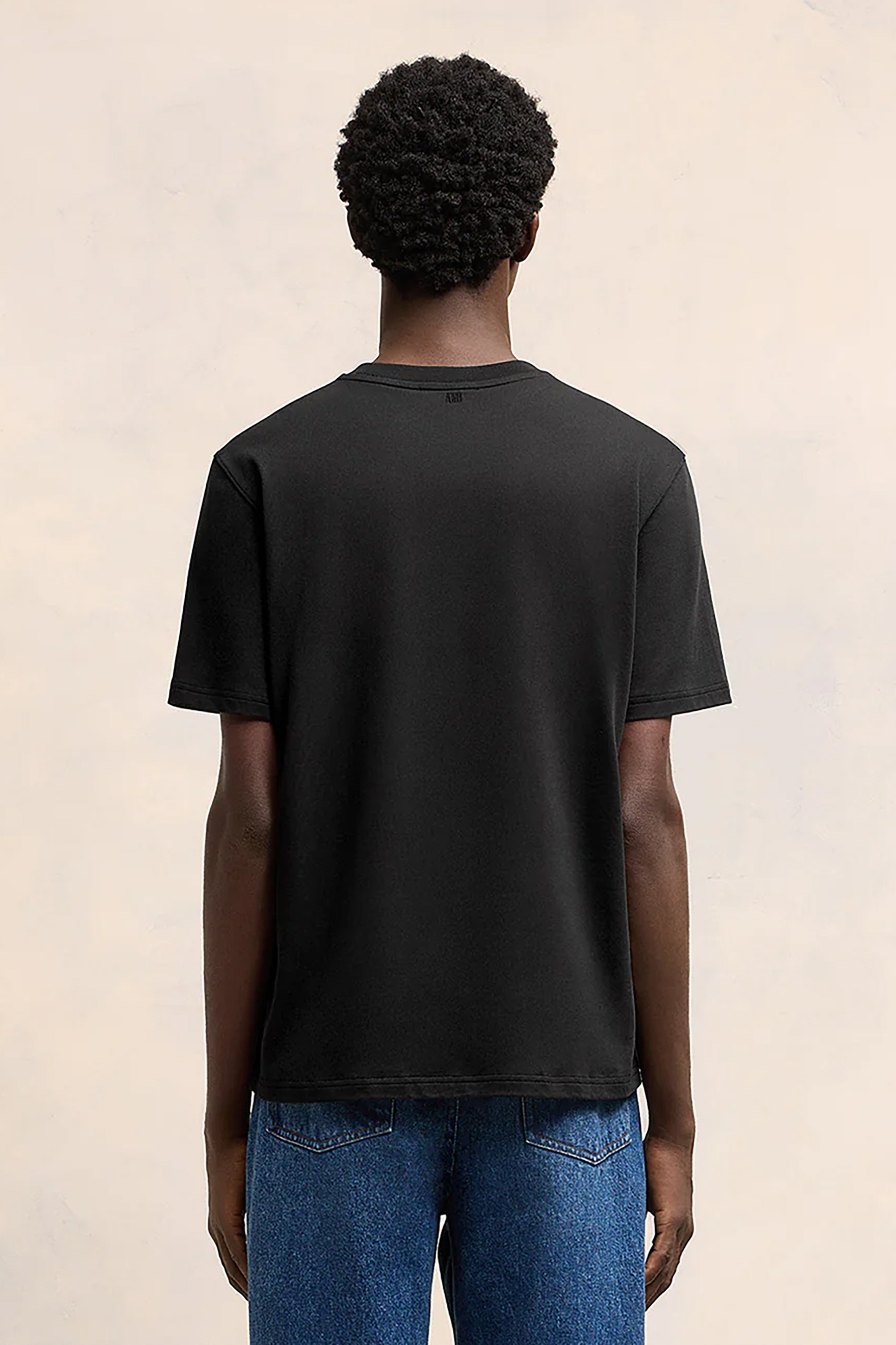 AMI PARIS Embossed Organic Cotton Jersey T-Shirt AMI PARIS Embossed Organic Cotton Jersey T-Shirt