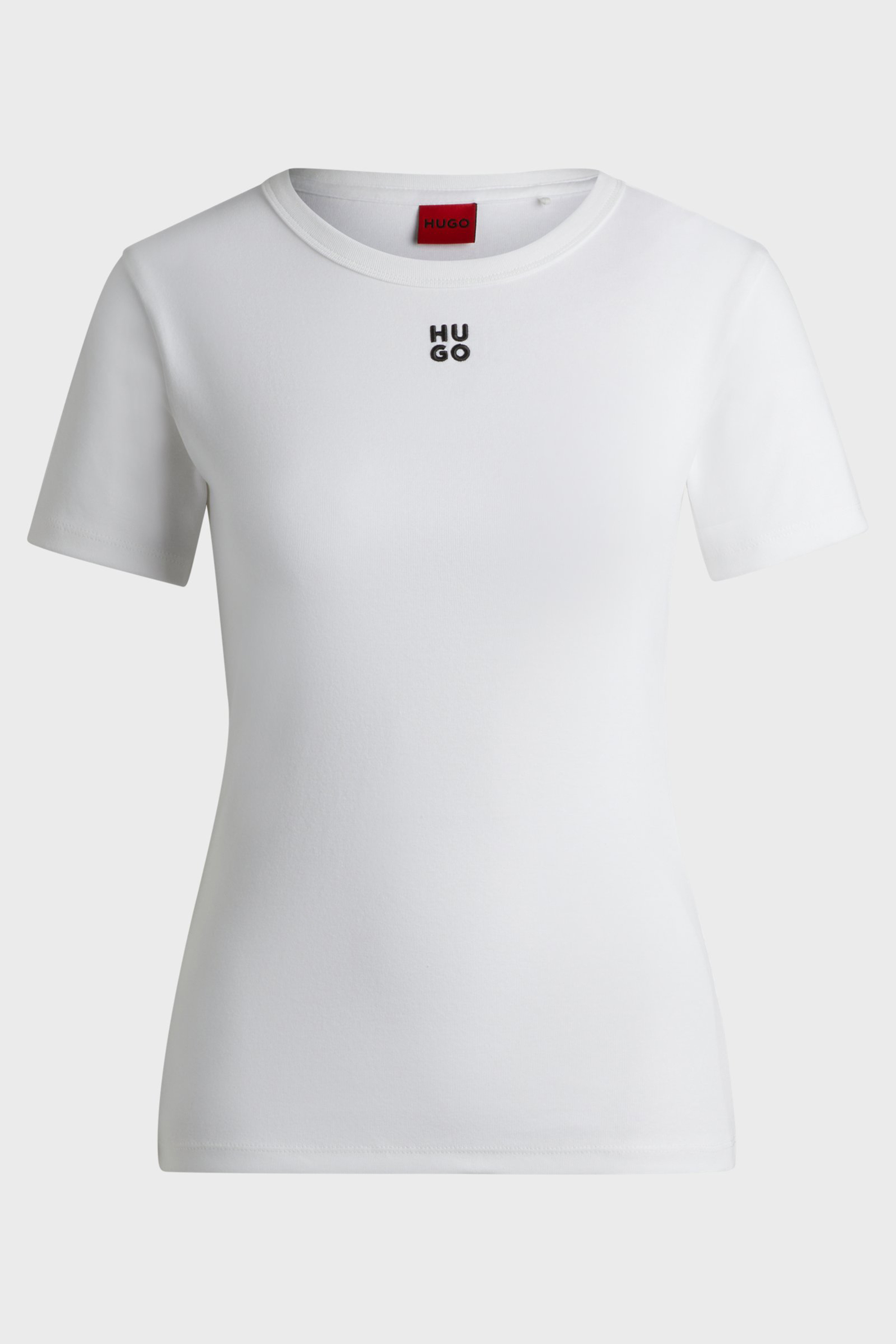 HUGO Embroidered Cotton Blend Stretch T-Shirt Deloris HUGO Embroidered Cotton Blend Stretch T-Shirt Deloris