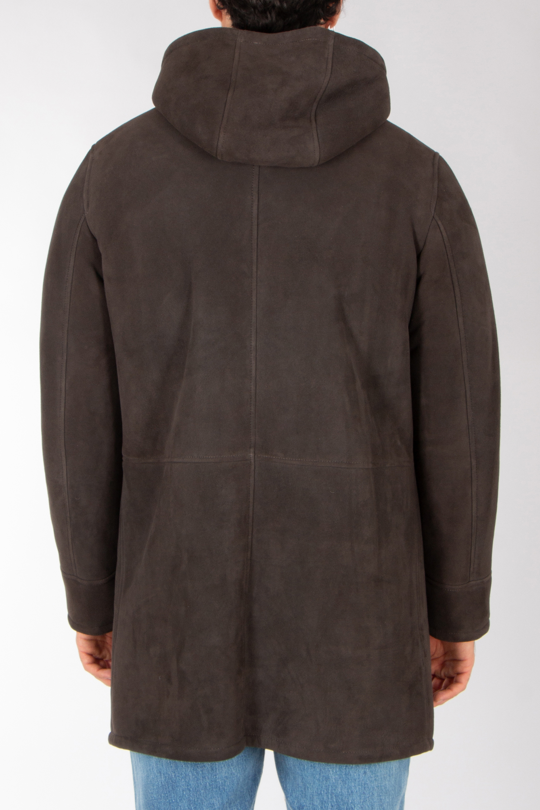 ARMA Regular Fit Shearling Suede Coat Mias Bekleidung, Mantel, Kapuzenpulli, Sweatshirt
