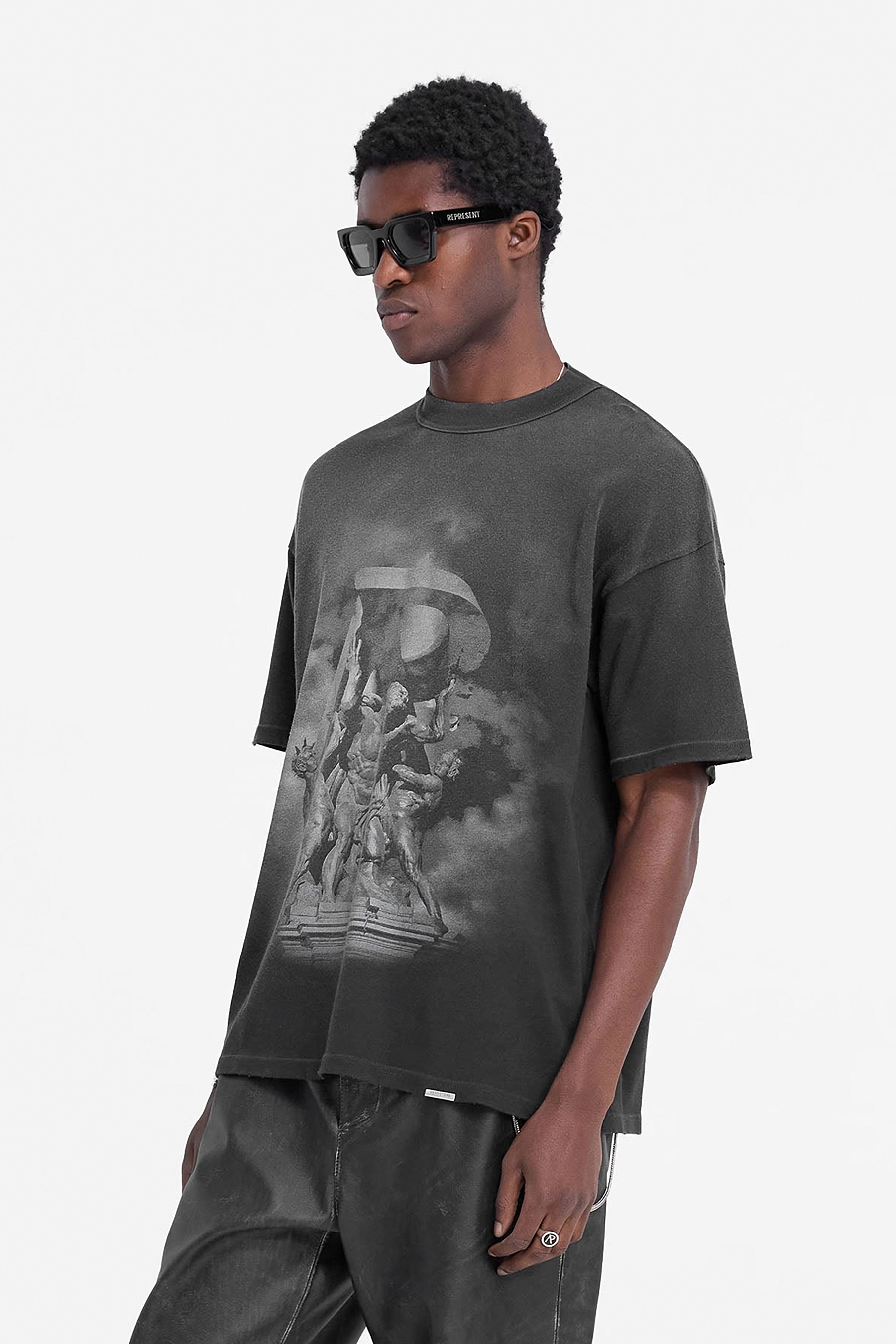 REPRESENT Atlas Print Cotton Jersey T-Shirt REPRESENT Atlas Print Cotton Jersey T-Shirt