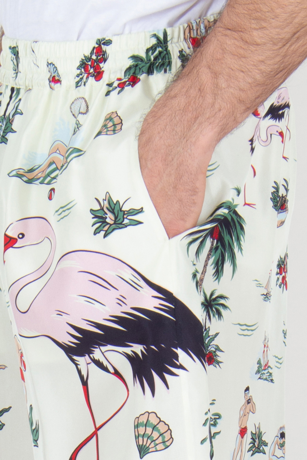 DSQUARED2 Relaxed Fit Silk Baseball Shorts