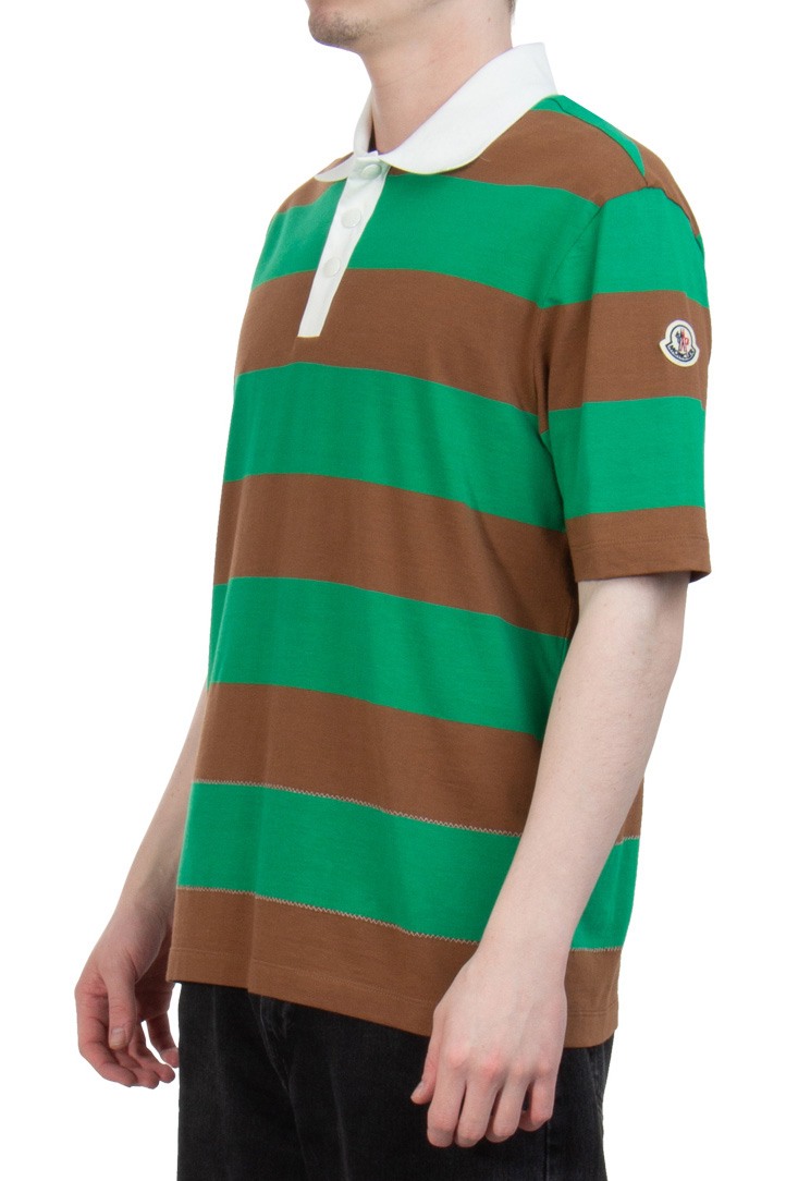 MONCLER Striped Cotton Polo Shirt MONCLER Striped Cotton Polo Shirt