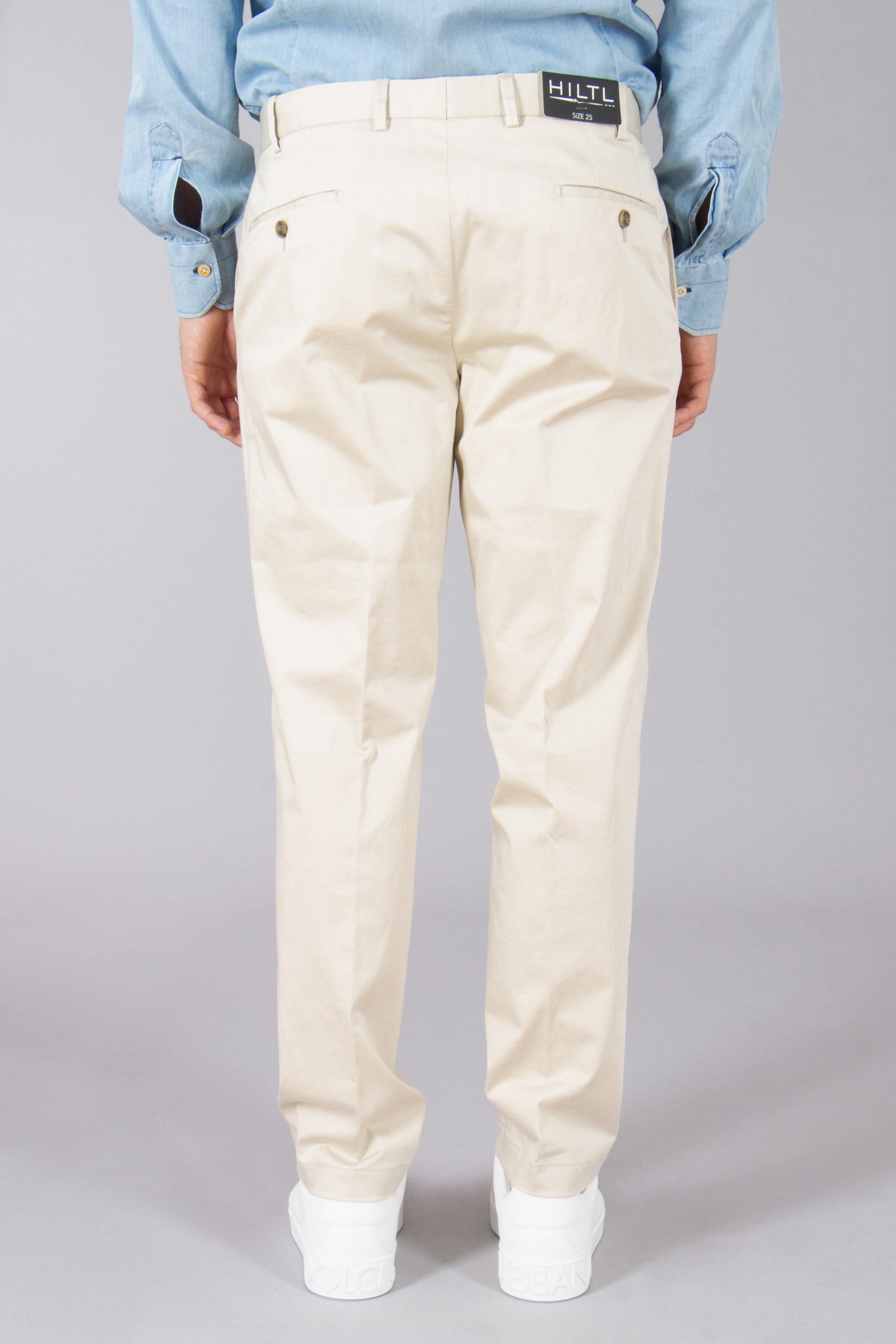 HILTL Regular Fit Cotton Stretch Satin Chinos Parma HILTL Regular Fit Cotton Stretch Satin Chinos Parma