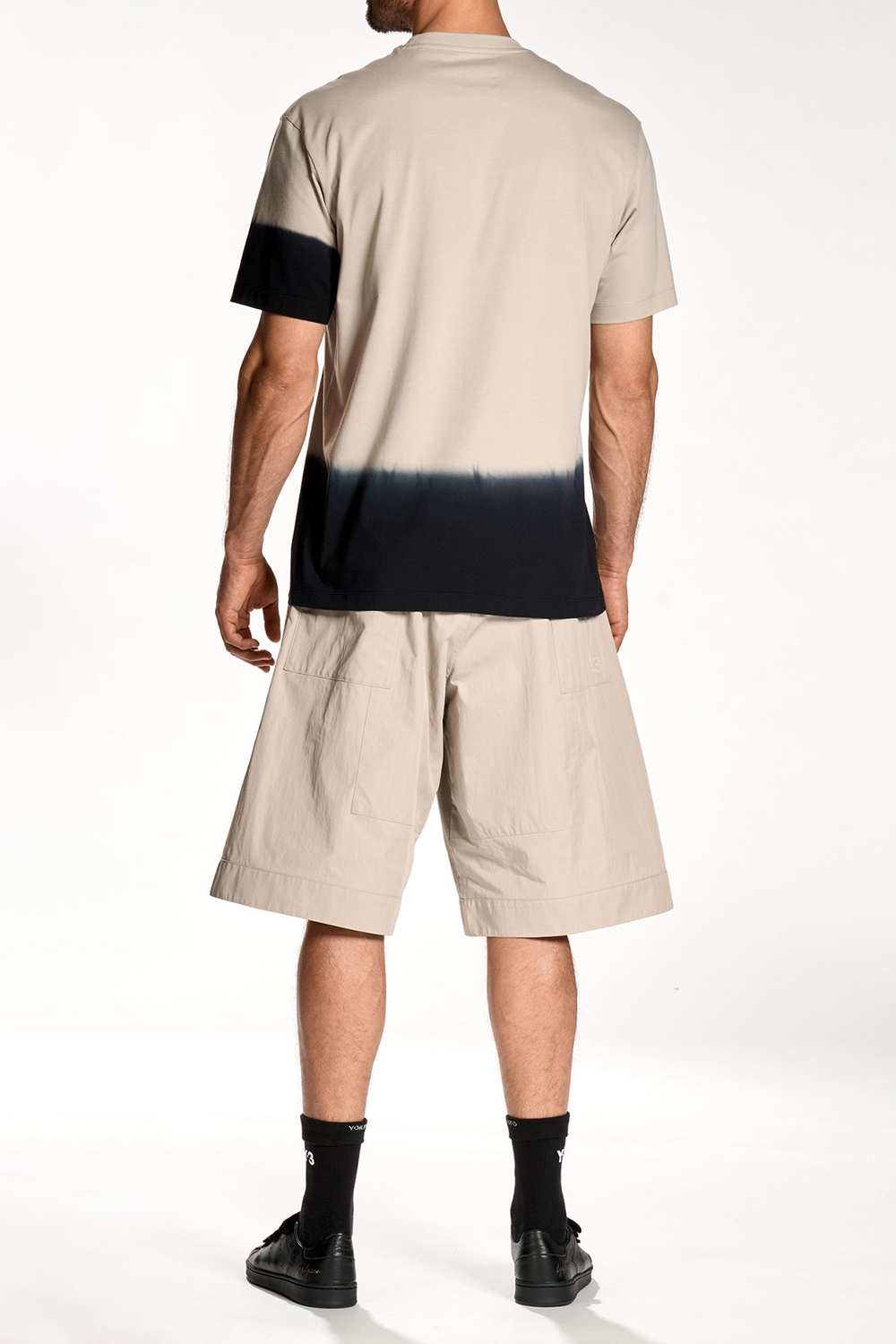 Y-3 Regular Fit Dip Effect Cotton Jersey T-Shirt