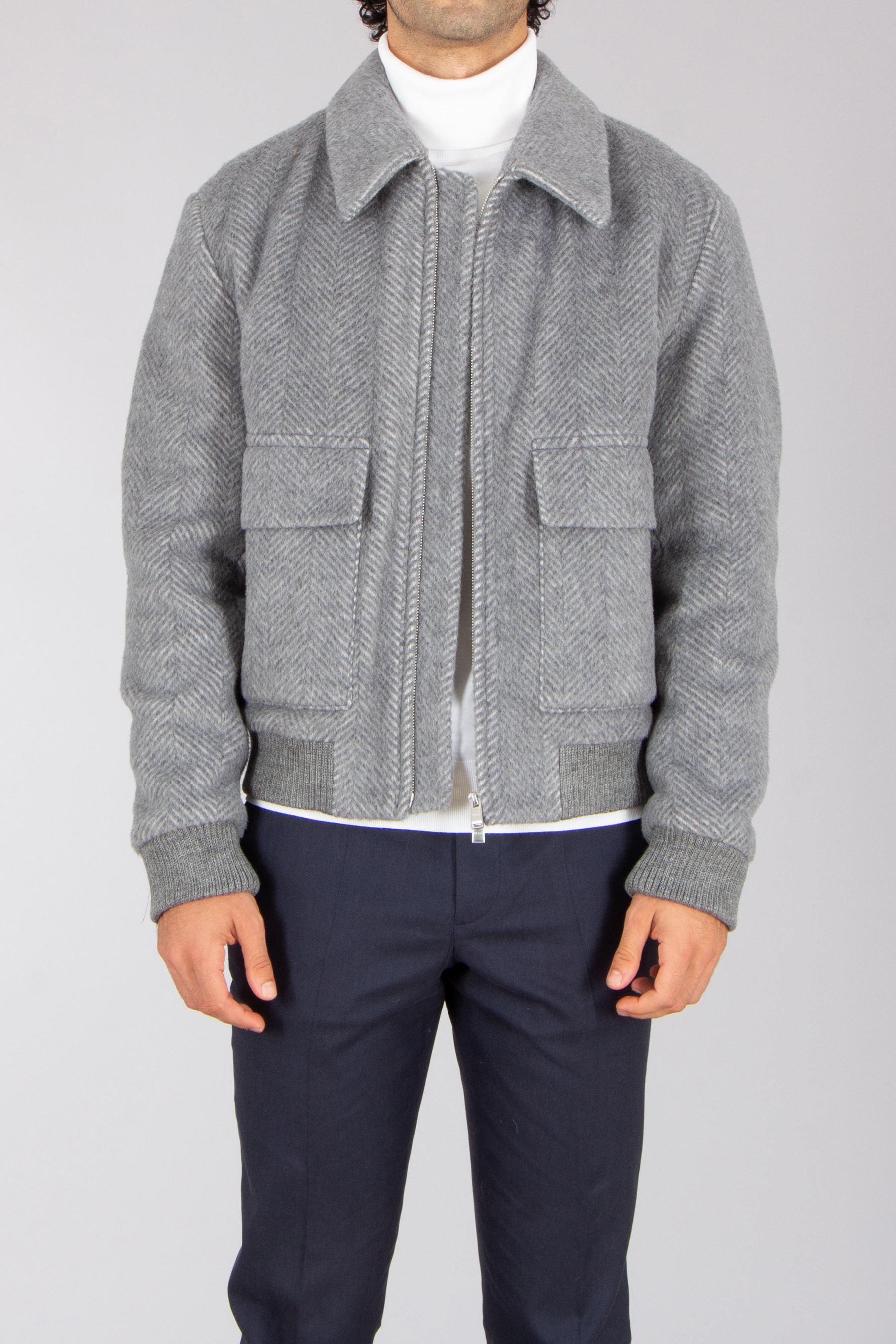 BOSS Regular Fit Herringbone Patterned Alpaca Blend Jacket H-Charly Bekleidung, Mantel, Jacke, Fleece, Pullover
