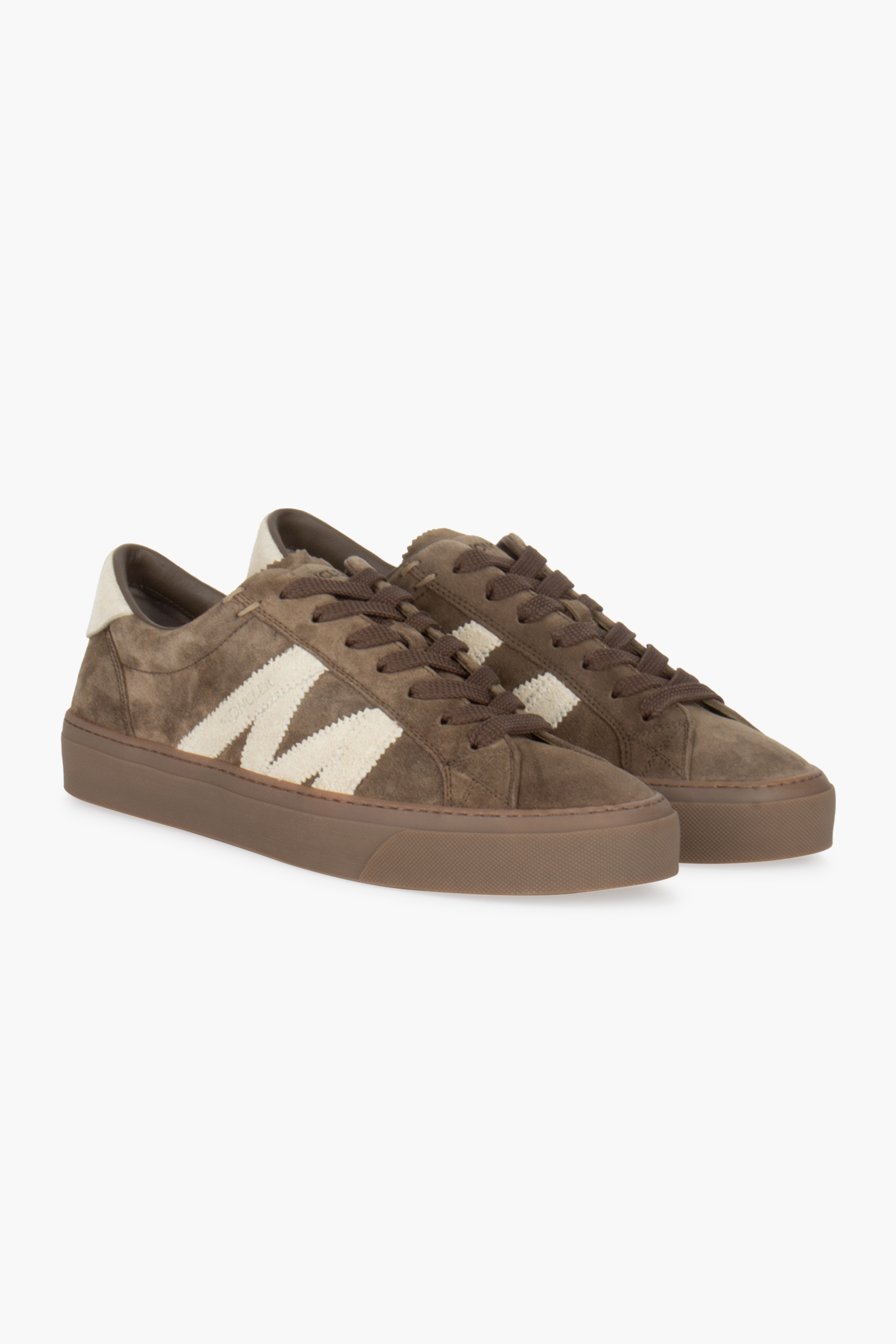 MONCLER Suede Sneakers Monaco2 Wildleder, Kleidung, Schuhwerk, Schuh, Sneaker