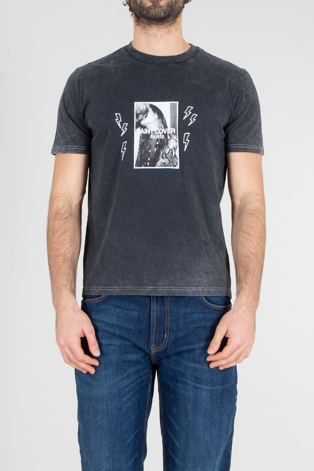 ELITÈ Regular Fit Kiss Me Graphic Print & Embroidery Cotton Jersey T-Shirt