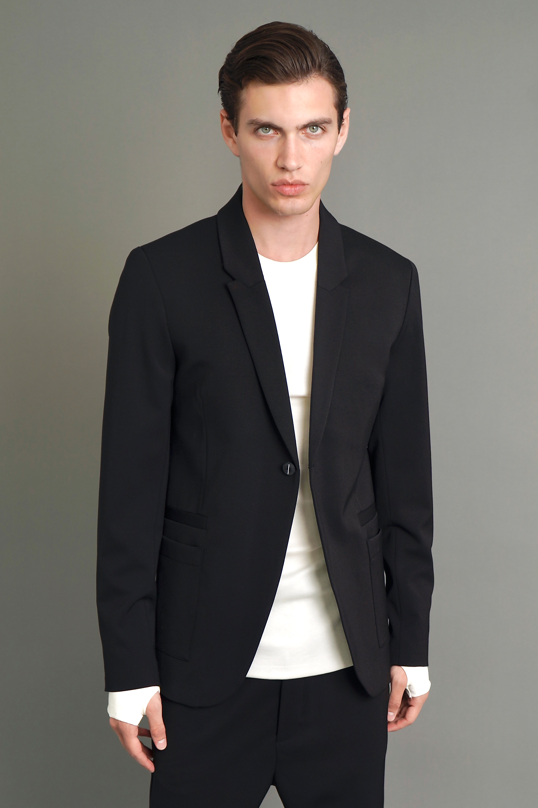 THOM KROM One Button Wool Blend Jacket THOM KROM One Button Wool Blend Jacket
