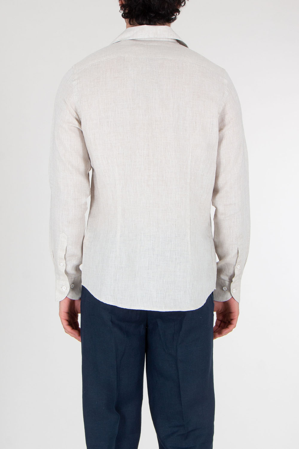 AURÉLIEN Slim Fit Linen Shirt Seaside