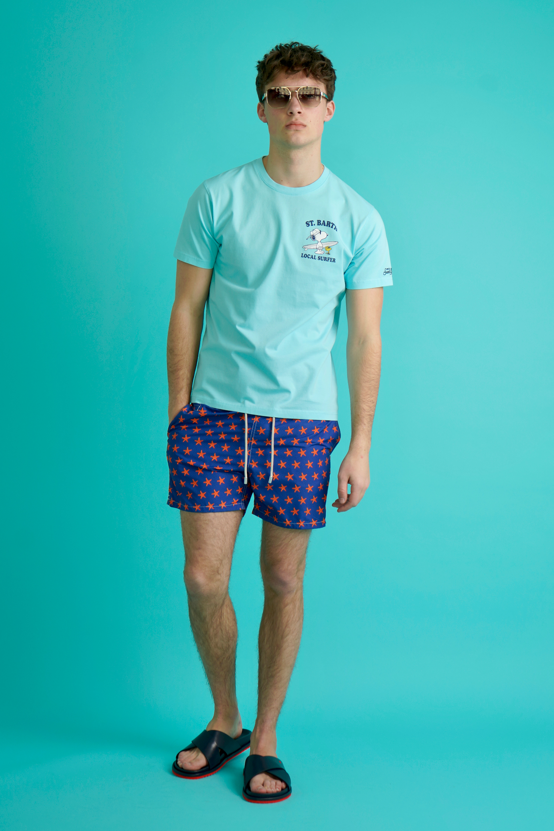 Kurze Hose, Strandmode, Junge, Person, Jugendlich
