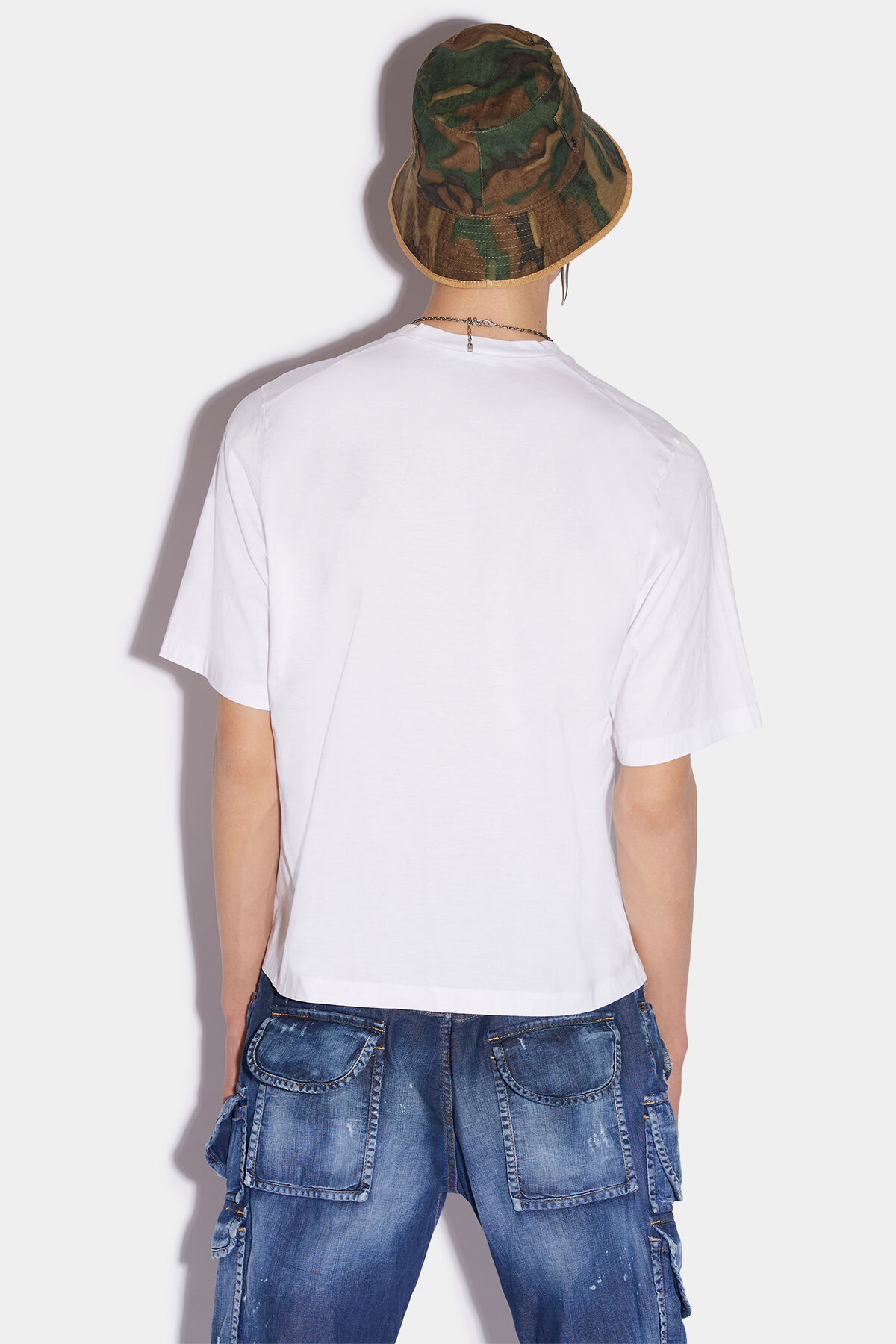 DSQUARED2 Reverse D2 Football Print Cotton Jersey T-Shirt